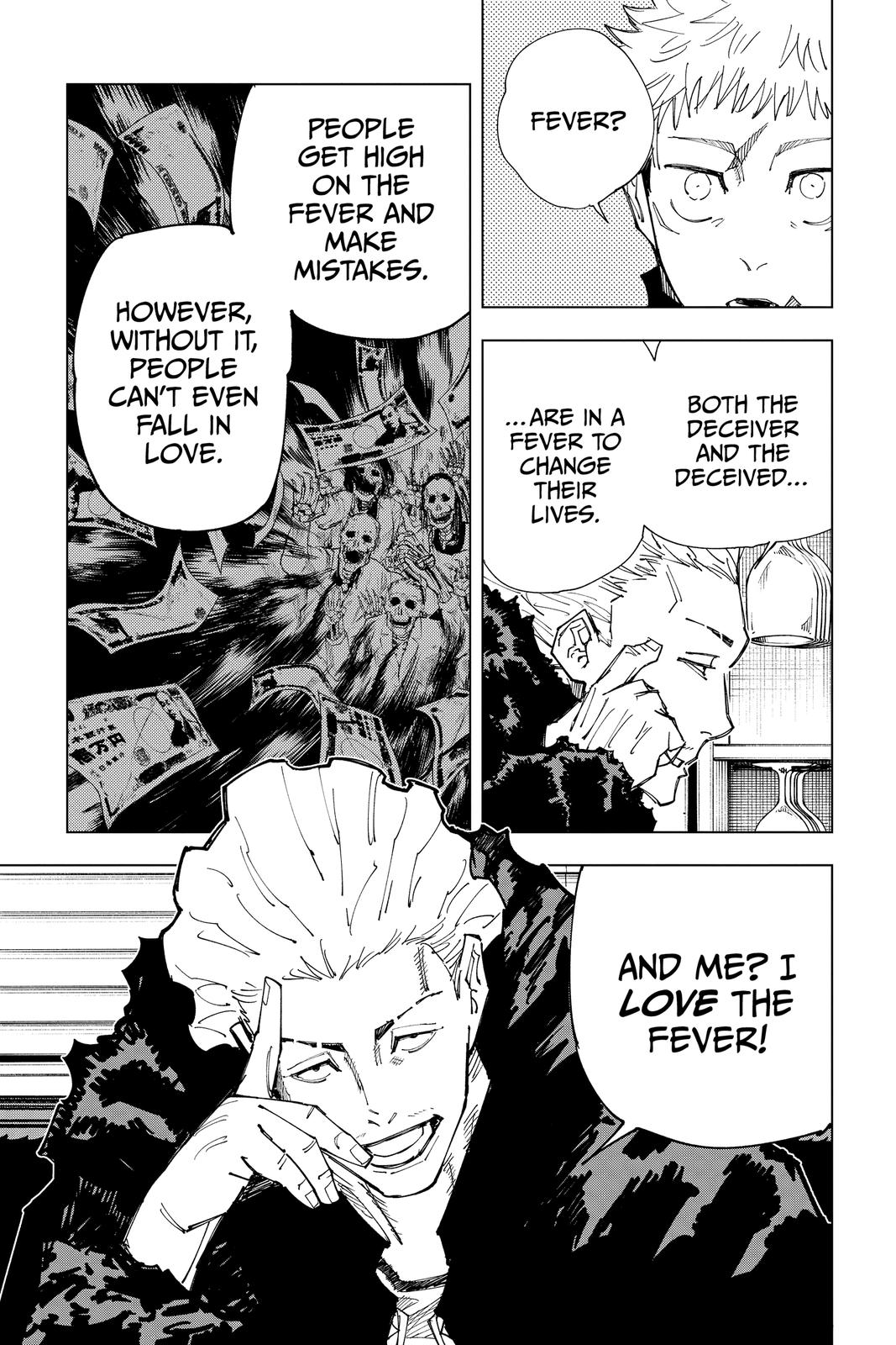Jujutsu Kaisen Manga Chapter 155 page 3 - Fever scene