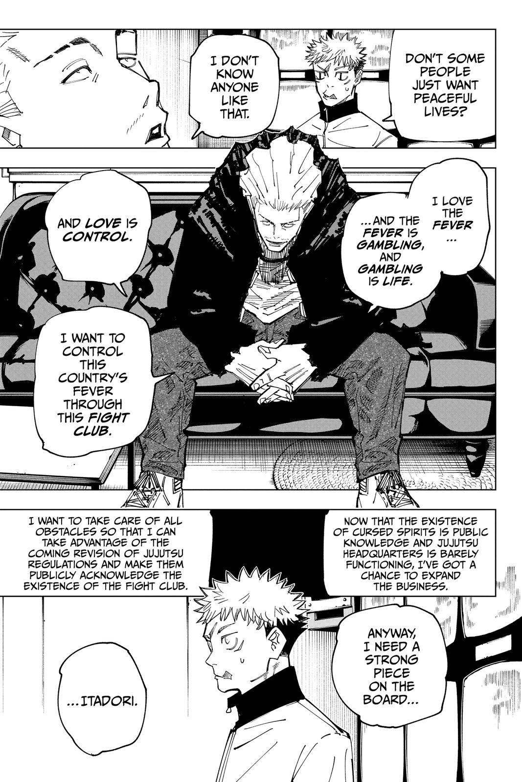 Jujutsu Kaisen Manga Chapter 155 page 5 - Fever scene