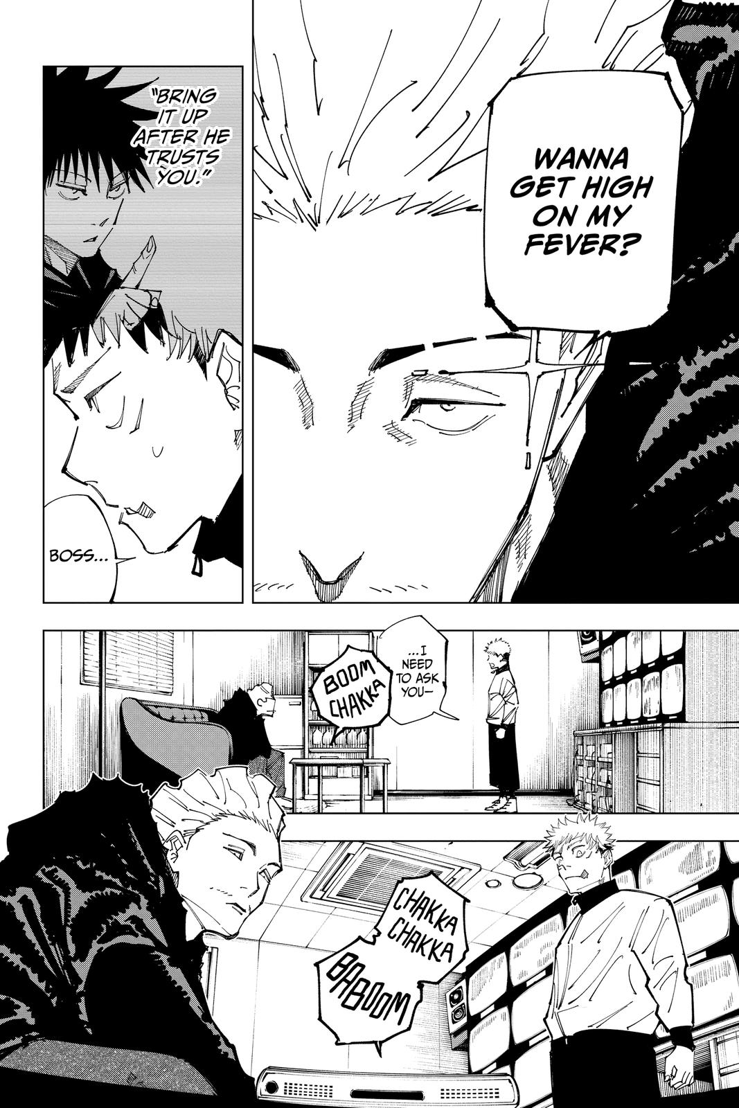 Jujutsu Kaisen Manga Chapter 155 page 6 - Fever scene