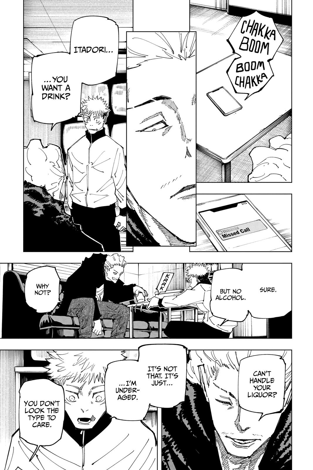 Jujutsu Kaisen Manga Chapter 155 page 7 - Fever scene