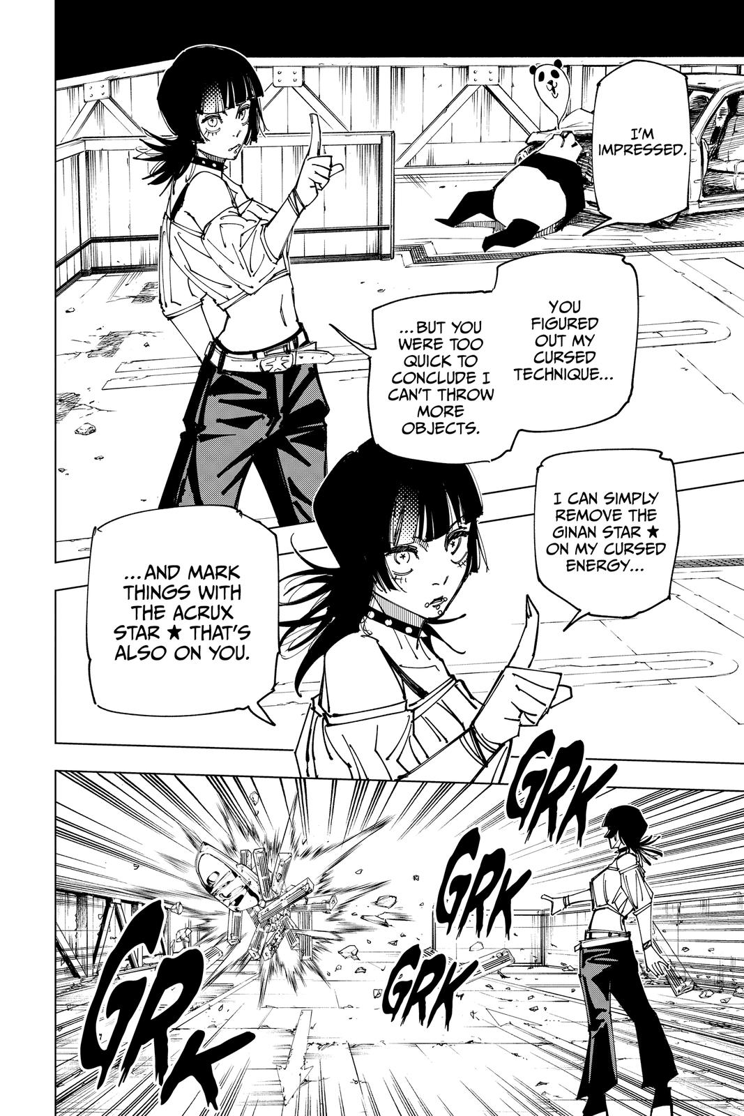 Jujutsu Kaisen Manga Chapter 156 page 16 - Twinkling Stars scene