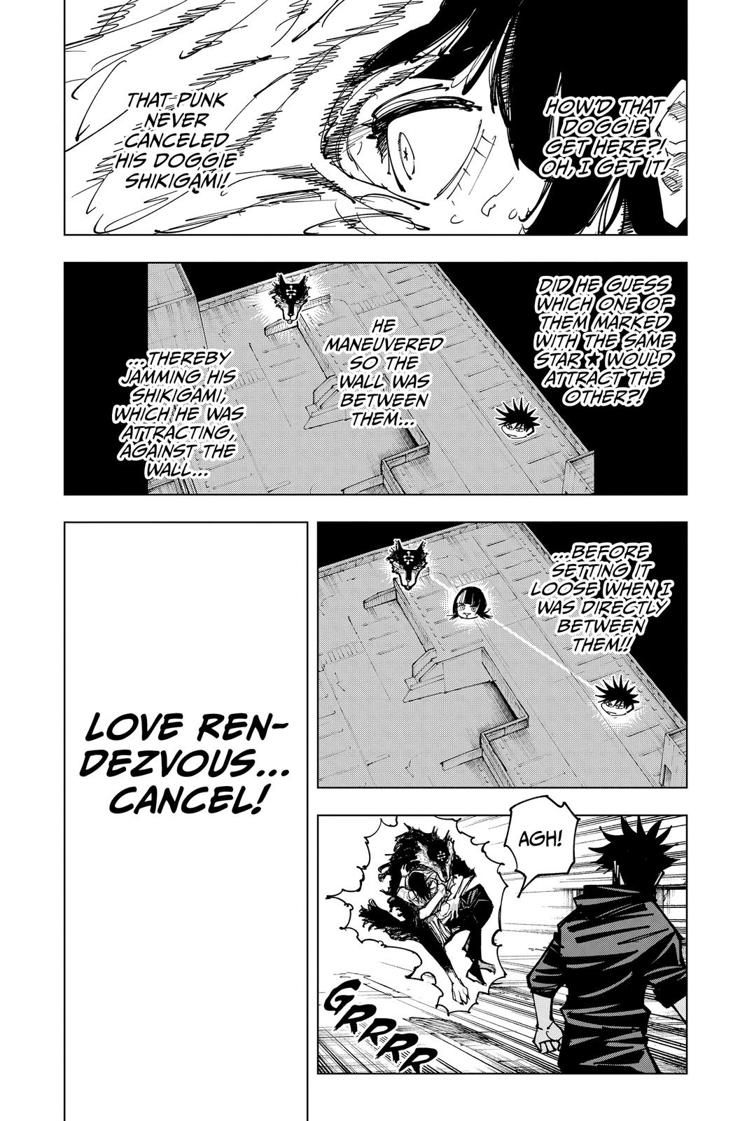 Jujutsu Kaisen Manga Chapter 156 page 18 - Twinkling Stars scene