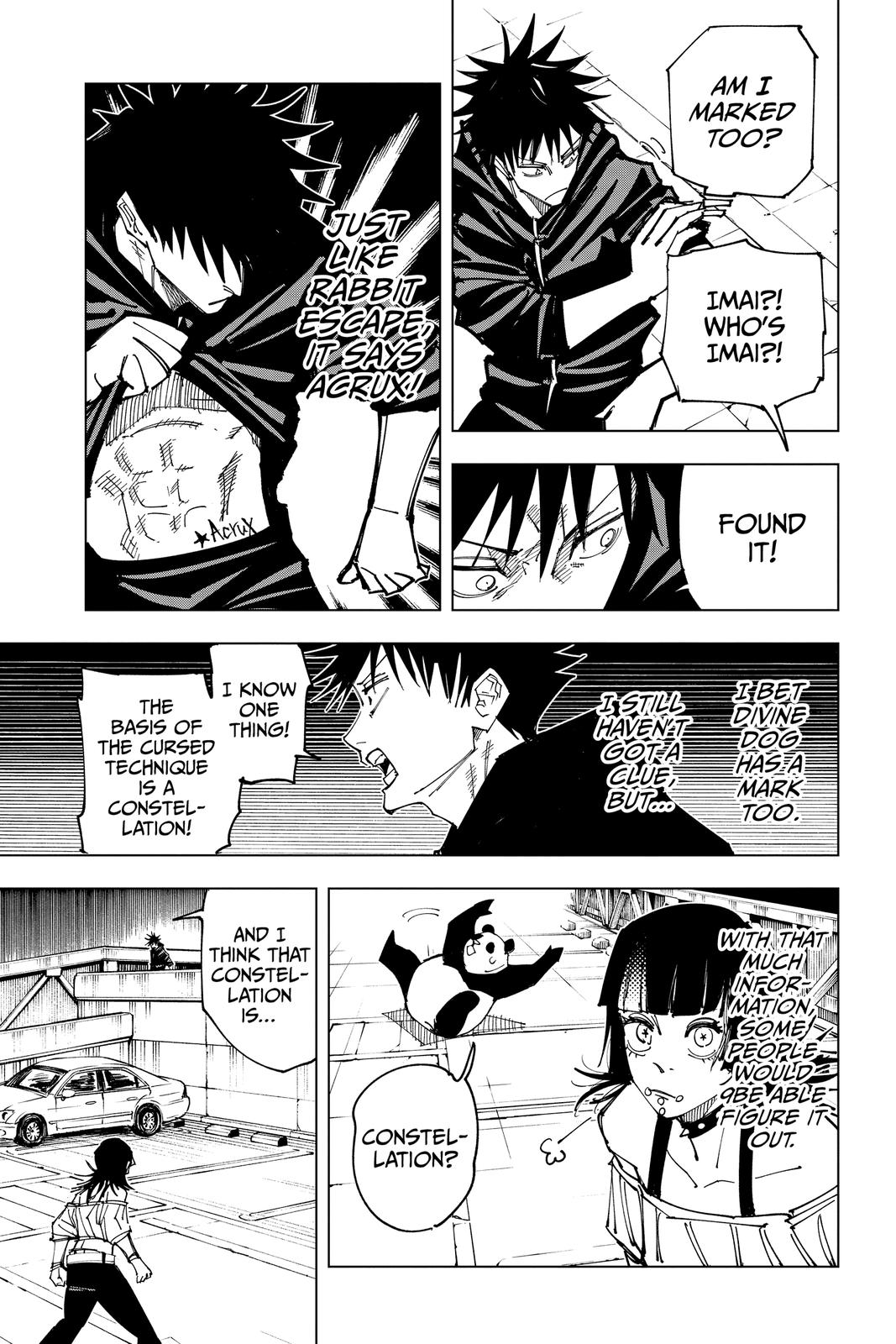 Jujutsu Kaisen Manga Chapter 156 page 5 - Twinkling Stars scene