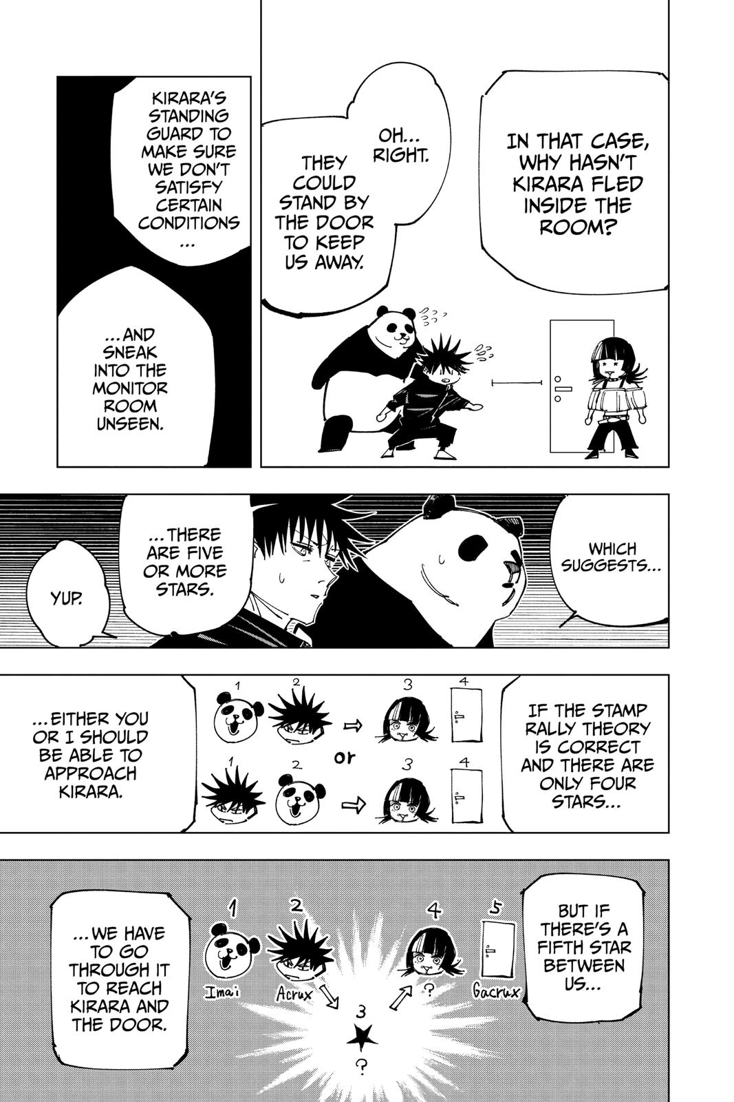 Jujutsu Kaisen Manga Chapter 156 page 9 - Twinkling Stars scene