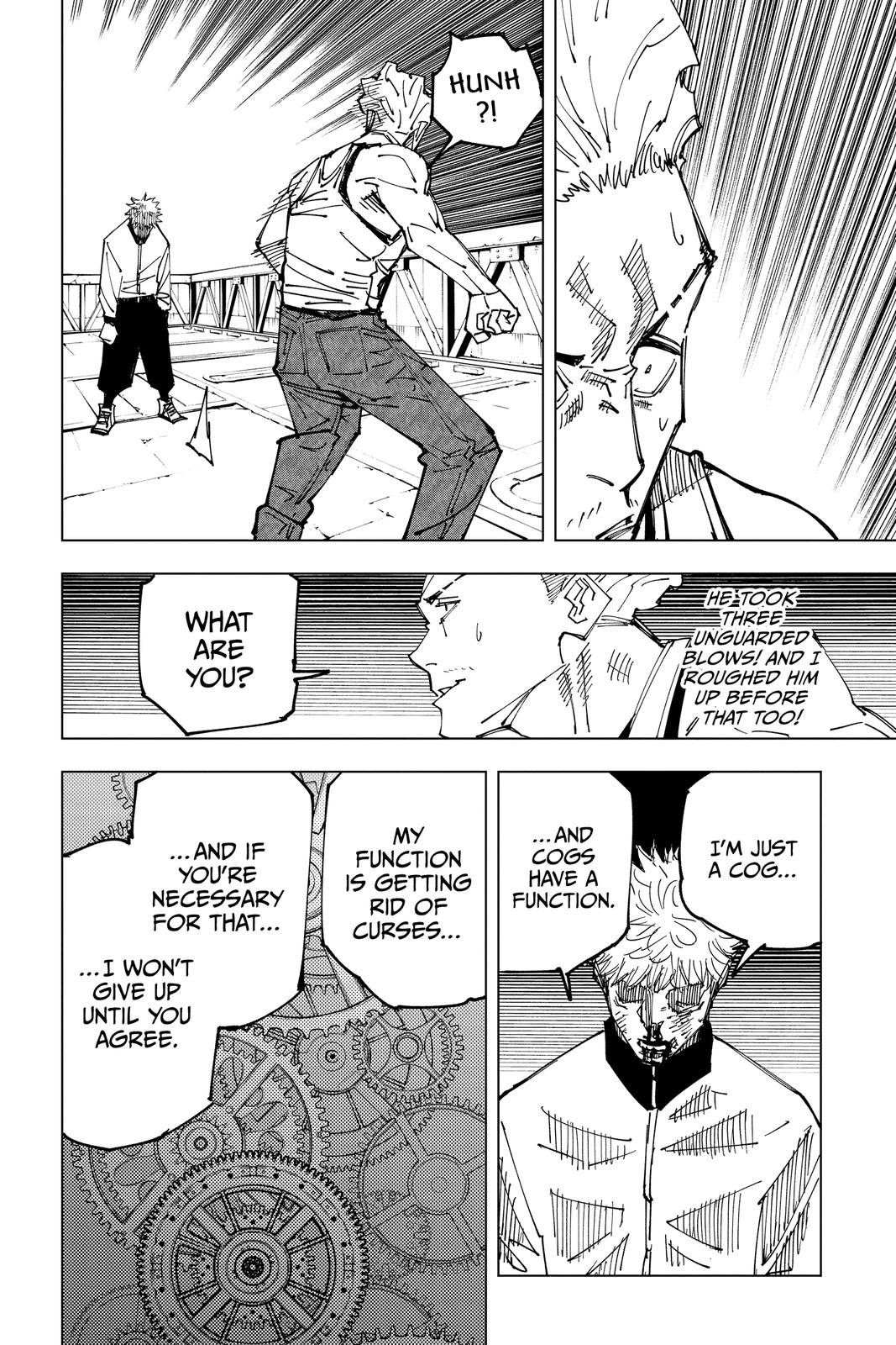 Jujutsu Kaisen Manga Chapter 157 page 16 - Cog scene