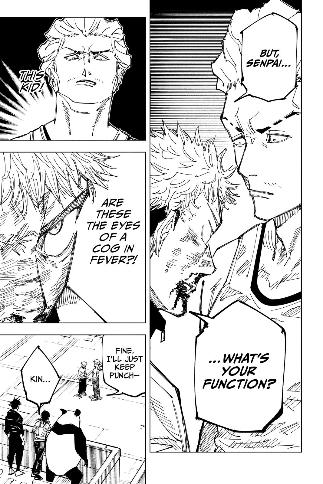 Jujutsu Kaisen Manga Chapter 157 page 17 - Cog scene