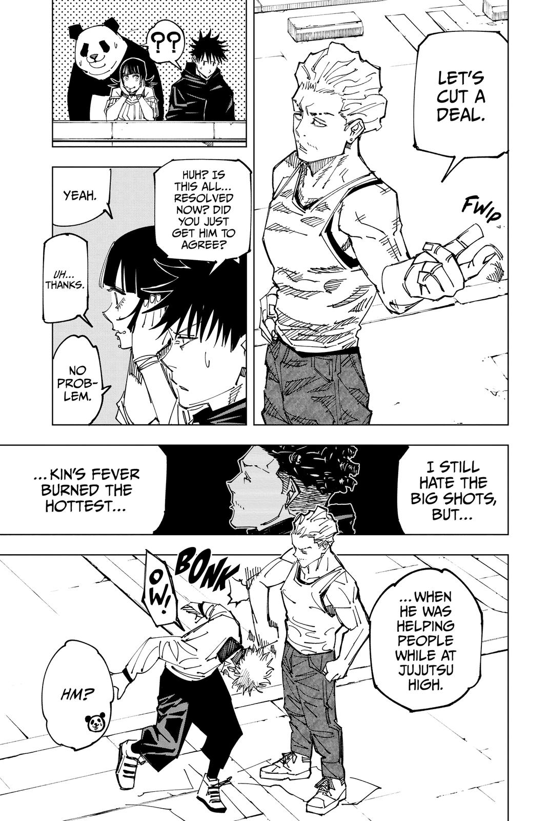 Jujutsu Kaisen Manga Chapter 157 page 19 - Cog scene