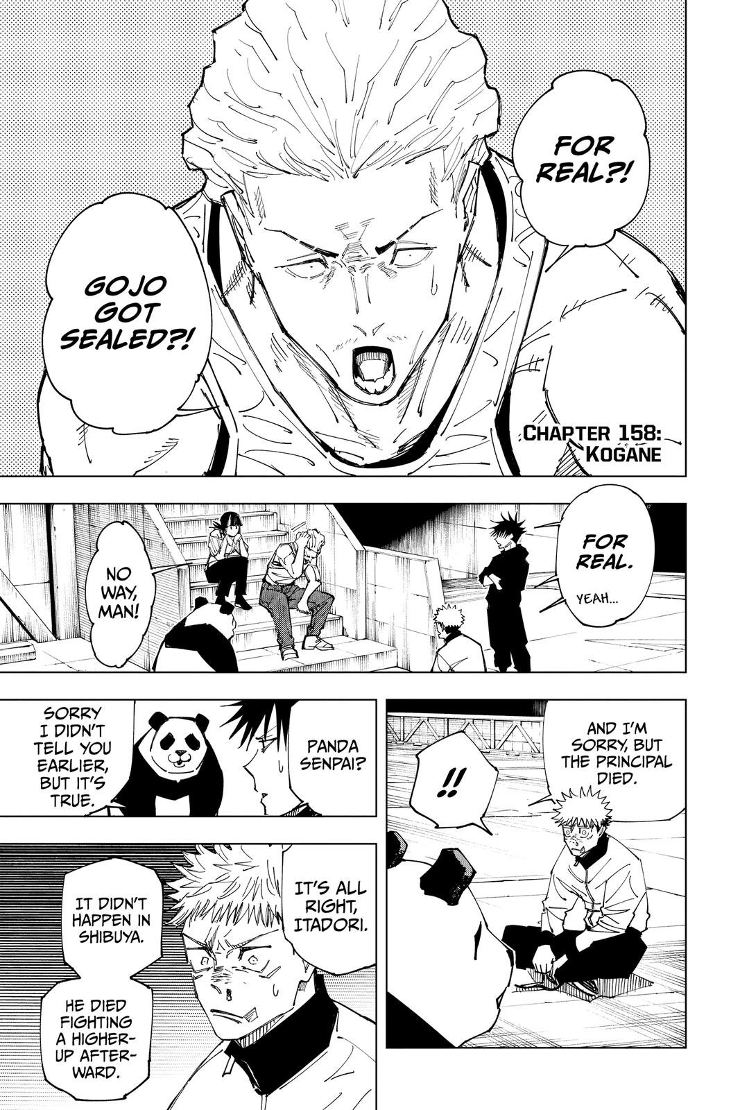 Jujutsu Kaisen Manga Chapter 158 page 1 - Kogane scene