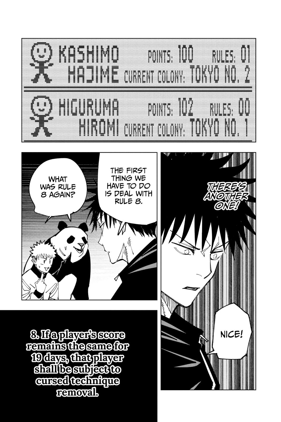 Jujutsu Kaisen Manga Chapter 158 page 17 - Kogane scene