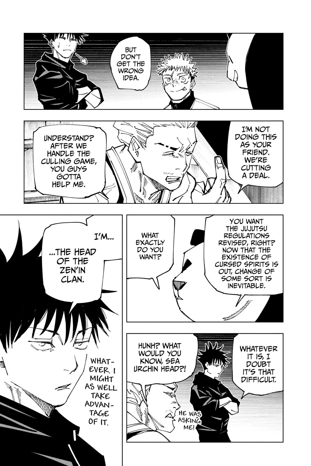 Jujutsu Kaisen Manga Chapter 158 page 3 - Kogane scene