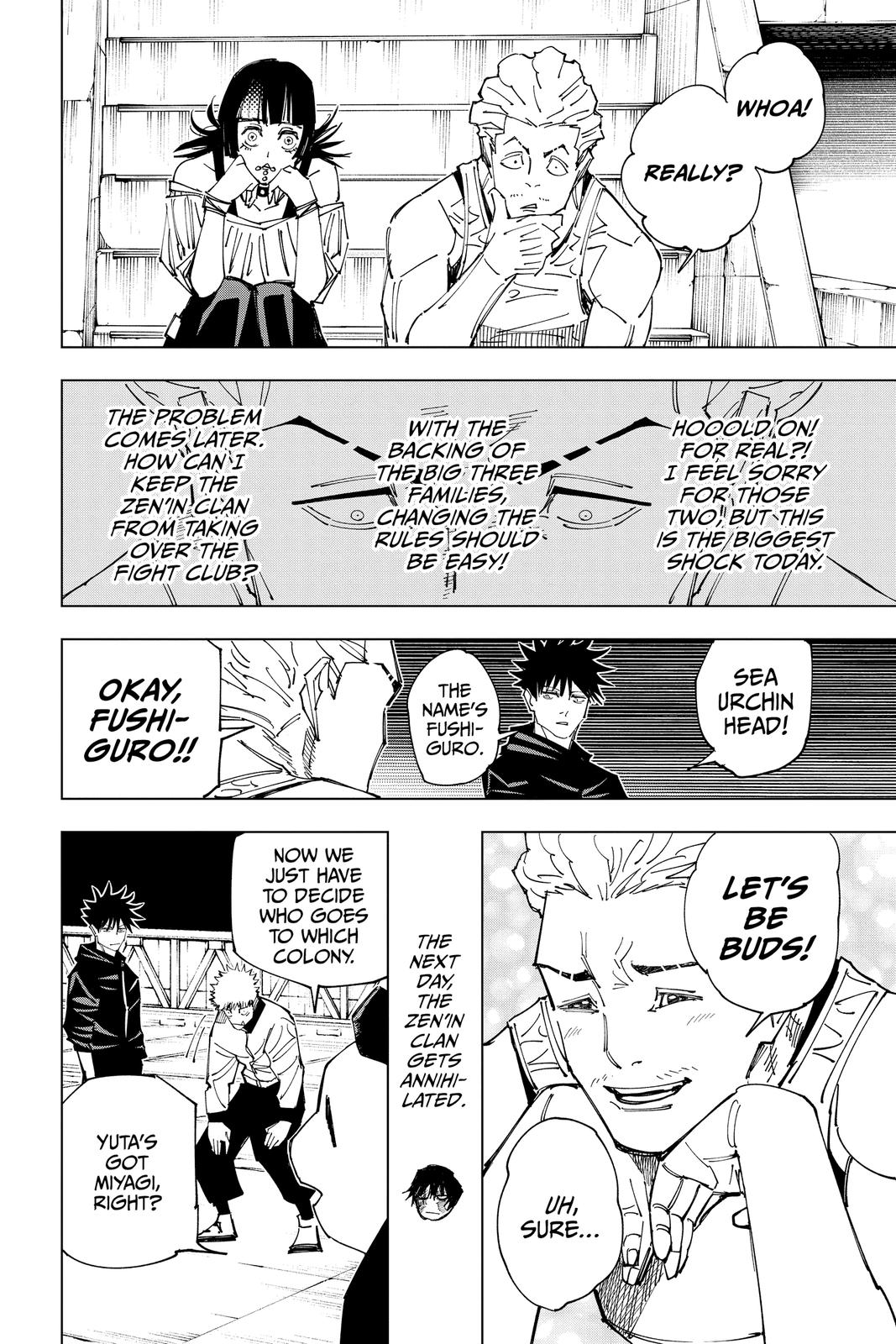 Jujutsu Kaisen Manga Chapter 158 page 4 - Kogane scene