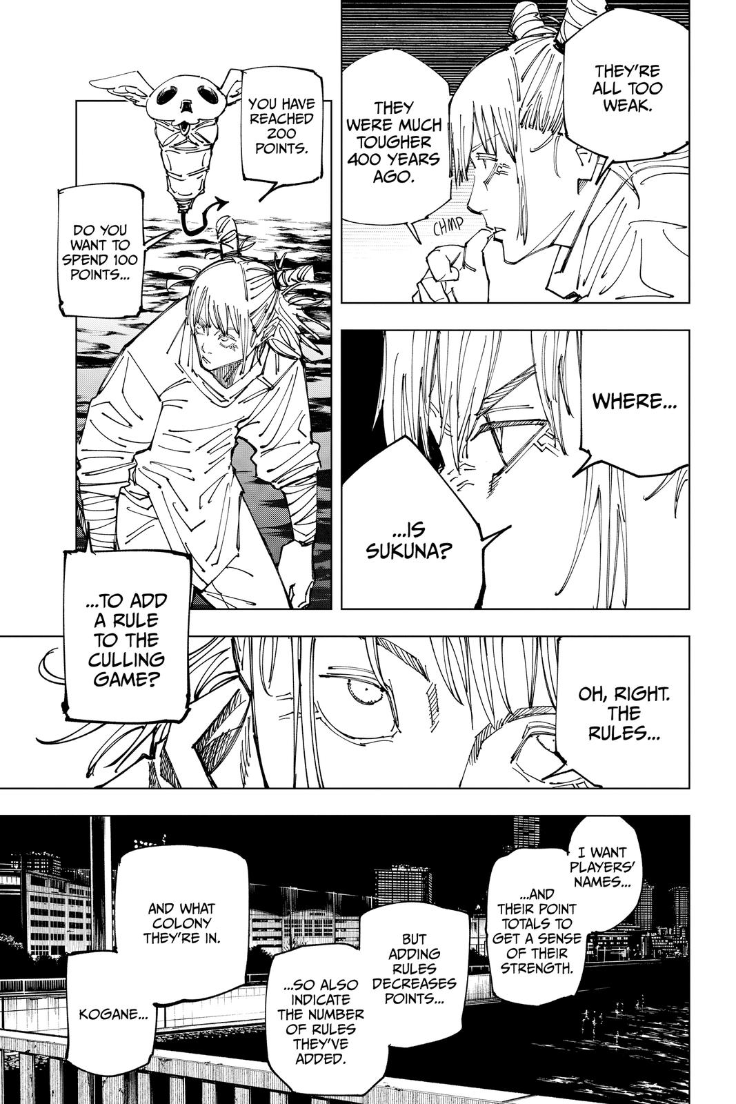 Jujutsu Kaisen Manga Chapter 158 page 9 - Kogane scene