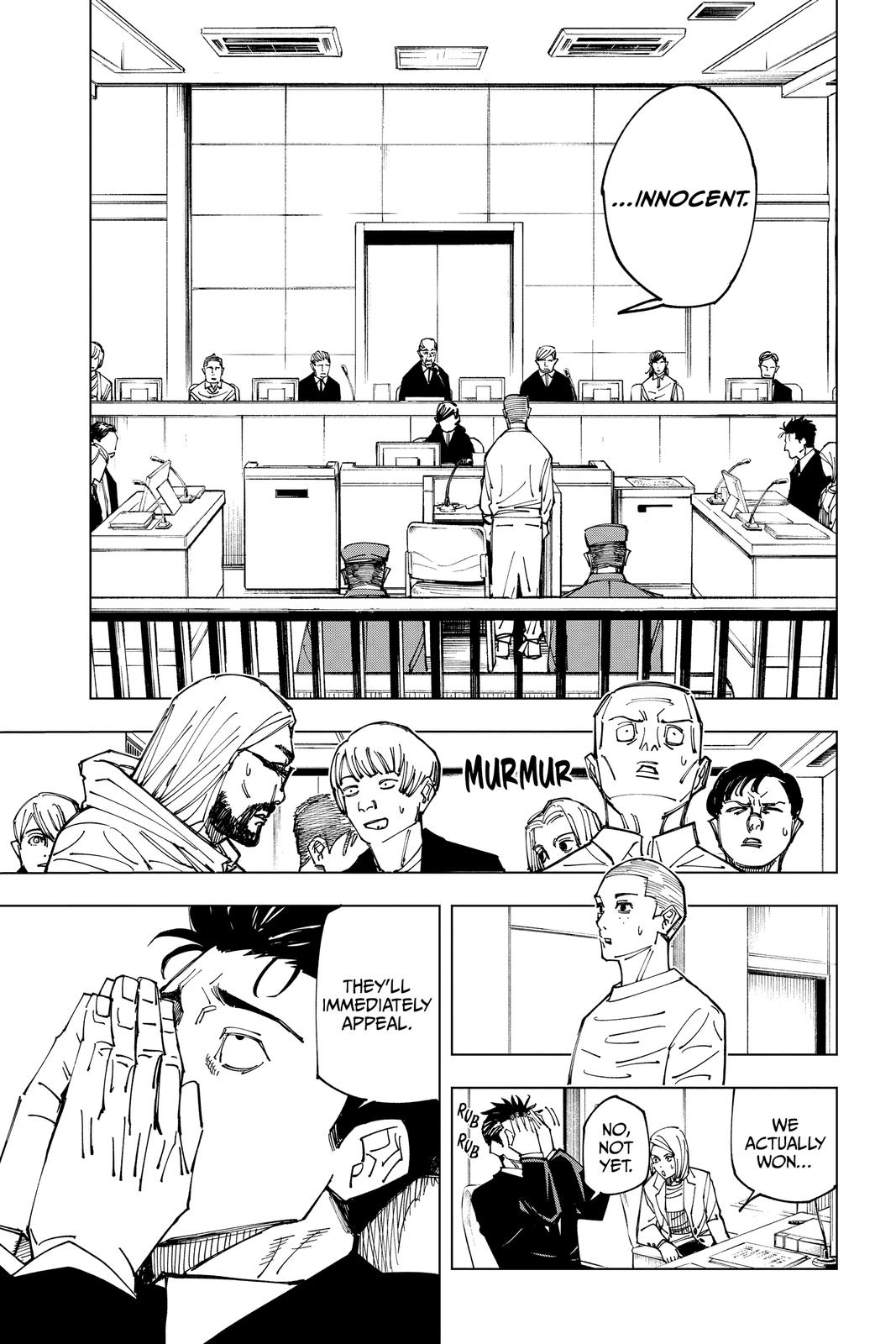 Jujutsu Kaisen Manga Chapter 159 page 11 - Judgment scene