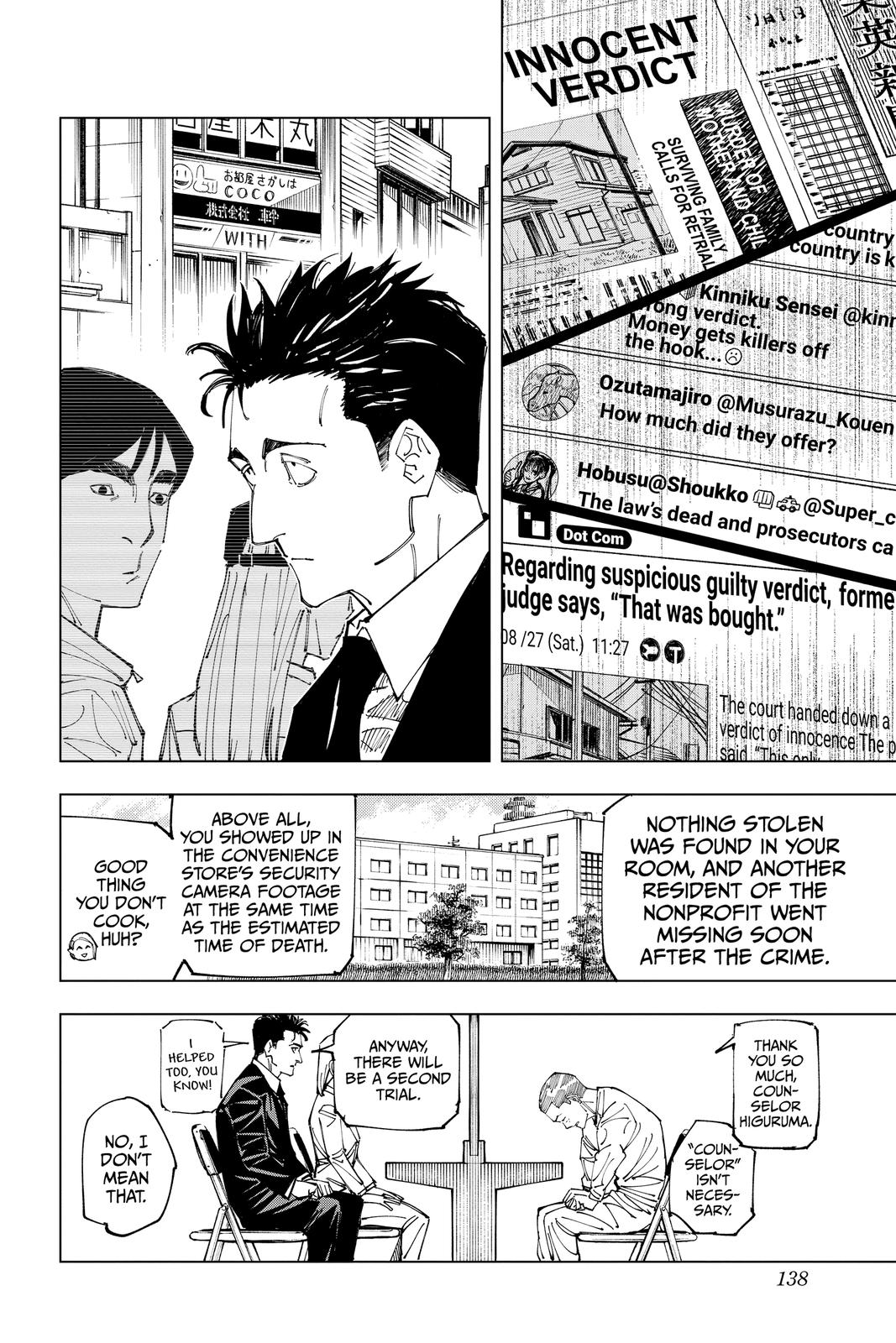 Jujutsu Kaisen Manga Chapter 159 page 12 - Judgment scene