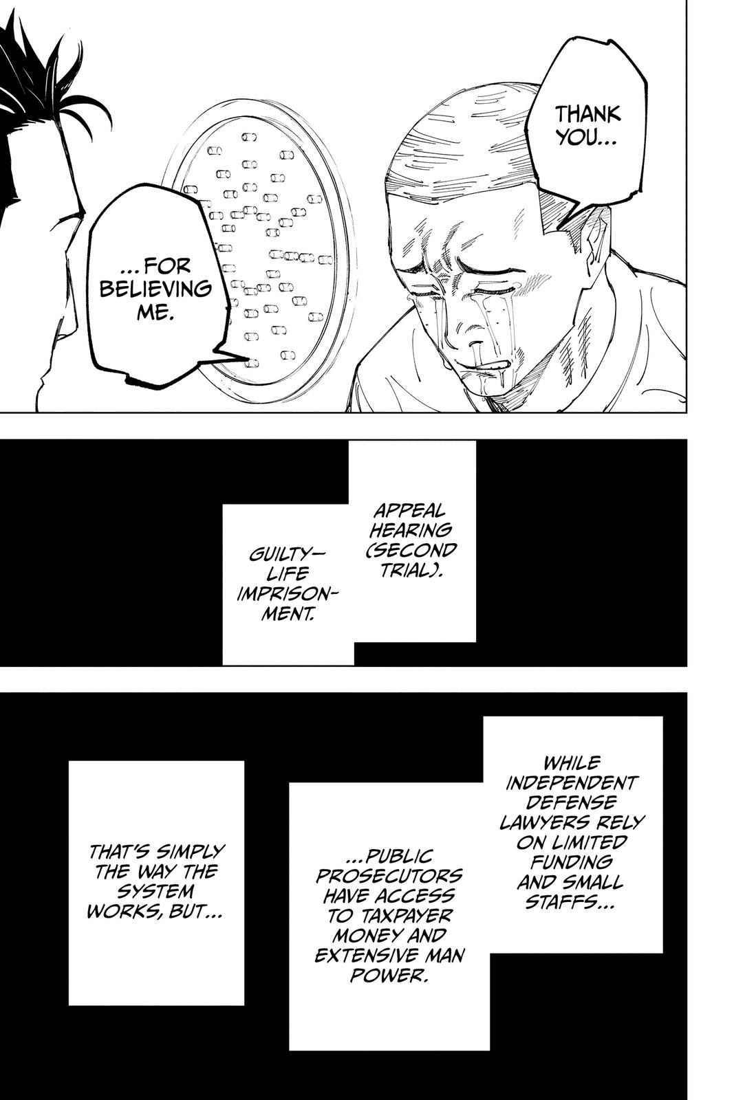 Jujutsu Kaisen Manga Chapter 159 page 13 - Judgment scene