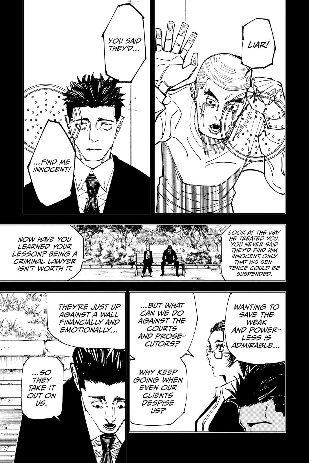 Jujutsu Kaisen Manga Chapter 159 page 9 - Judgment scene