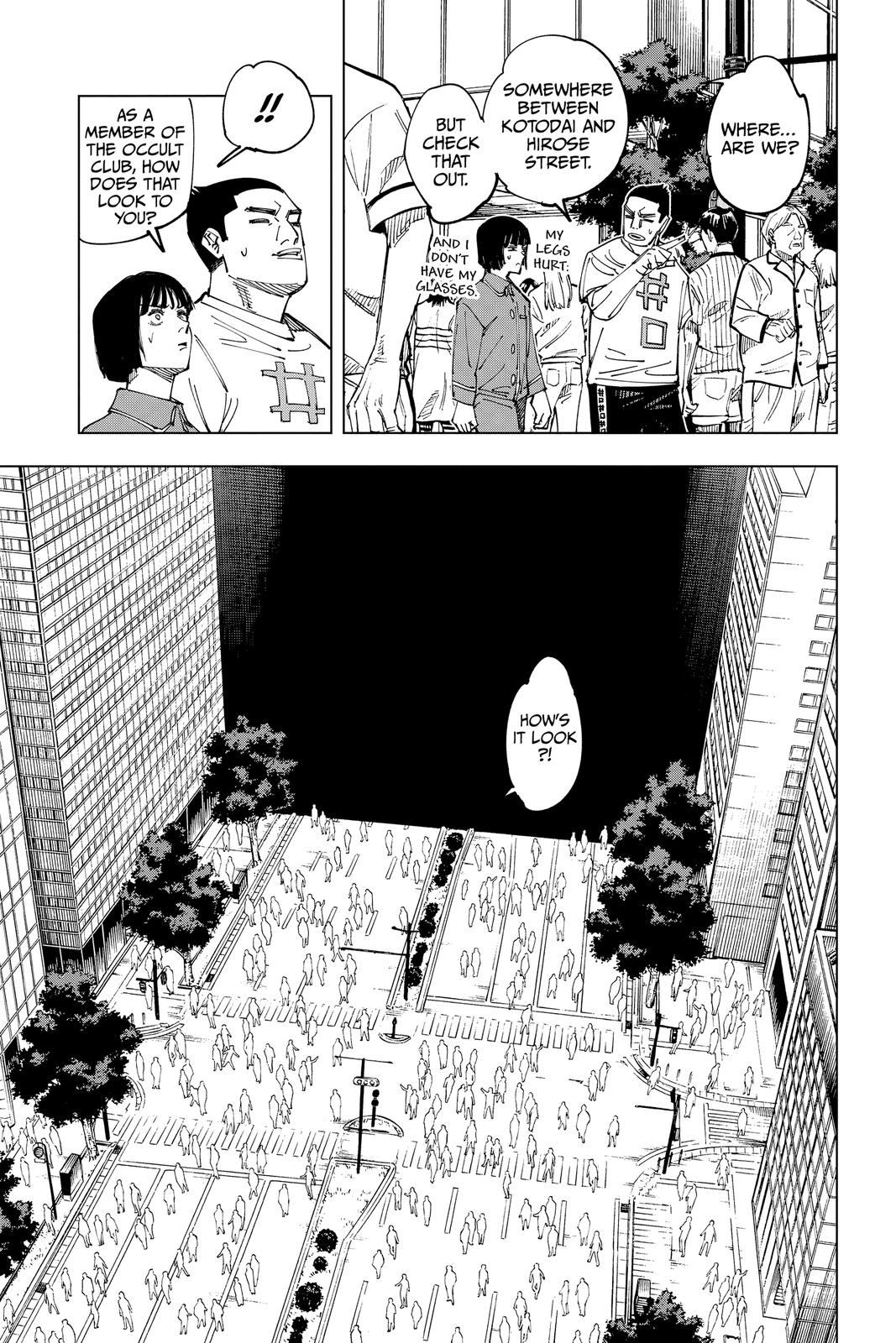Jujutsu Kaisen Manga Chapter 160 page 9 - Colony scene