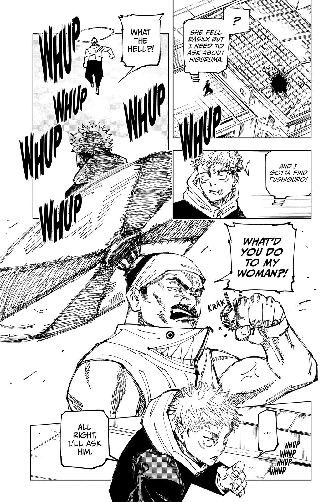 Jujutsu Kaisen Manga Chapter 161 page 12 - Tokyo No. 1 Colony, Part 1 scene