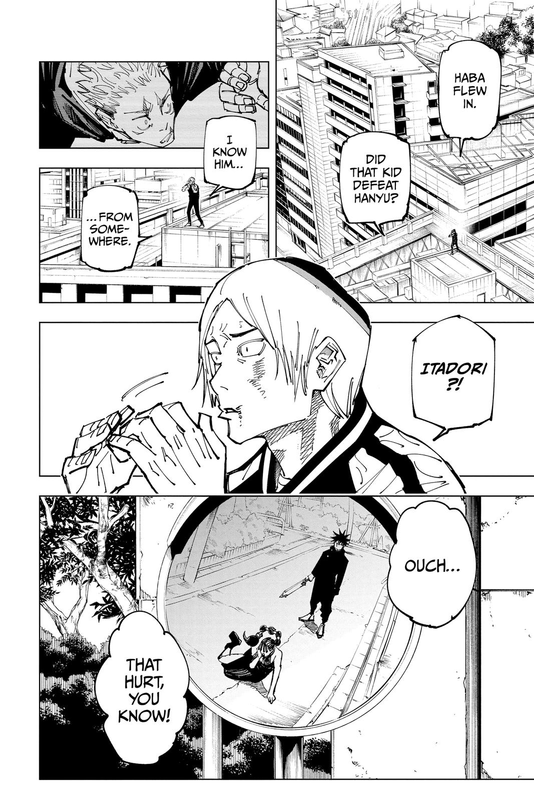 Jujutsu Kaisen Manga Chapter 161 page 13 - Tokyo No. 1 Colony, Part 1 scene