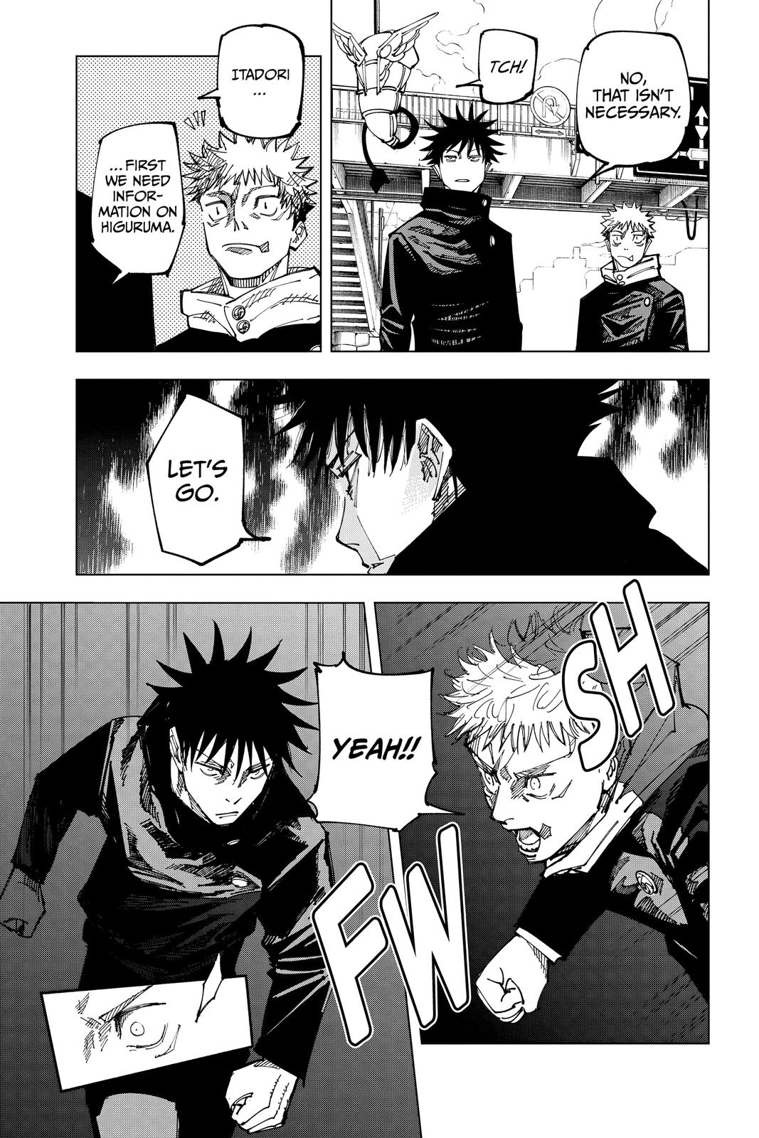 Jujutsu Kaisen Manga Chapter 161 page 5 - Tokyo No. 1 Colony, Part 1 scene