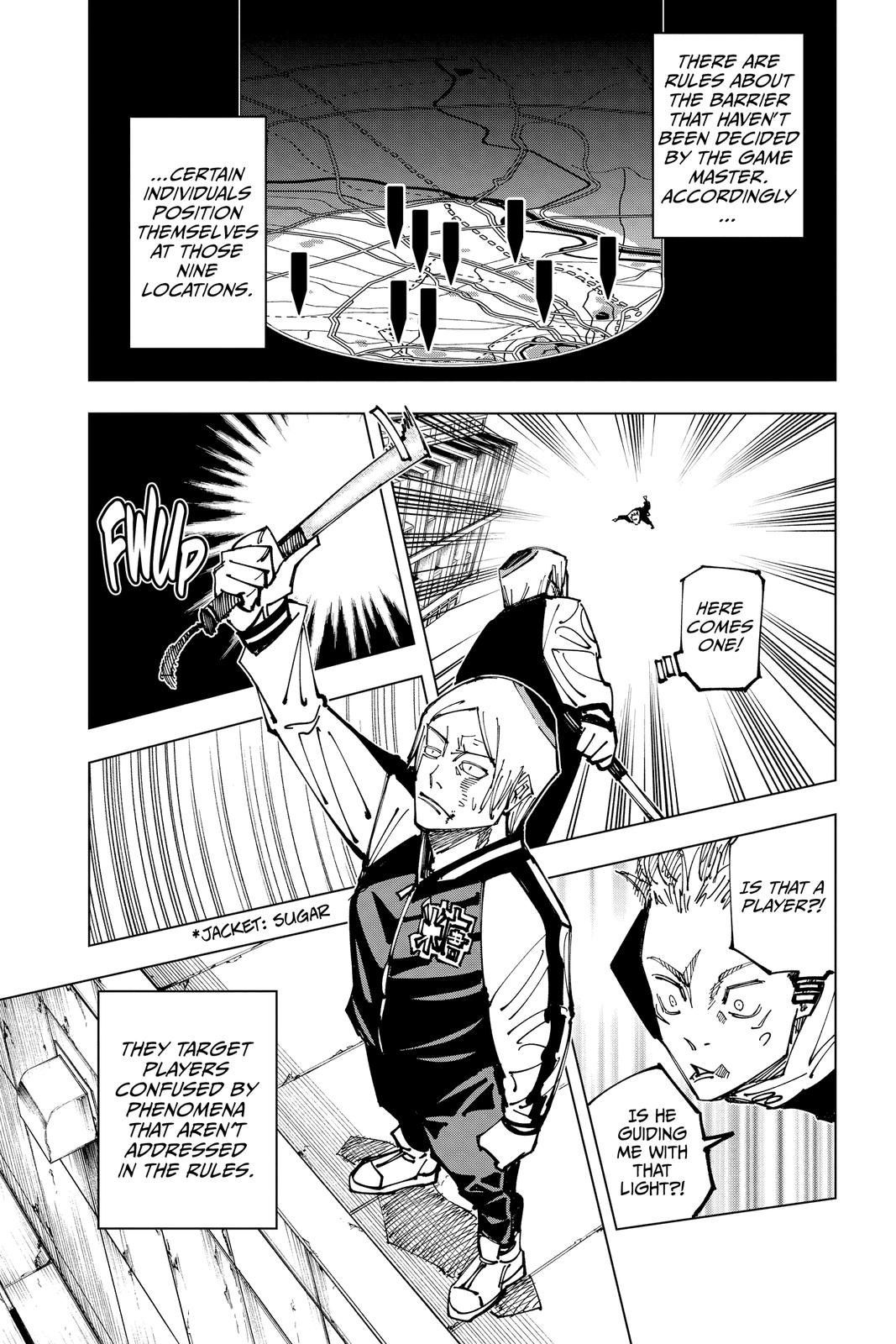 Jujutsu Kaisen Manga Chapter 161 page 7 - Tokyo No. 1 Colony, Part 1 scene