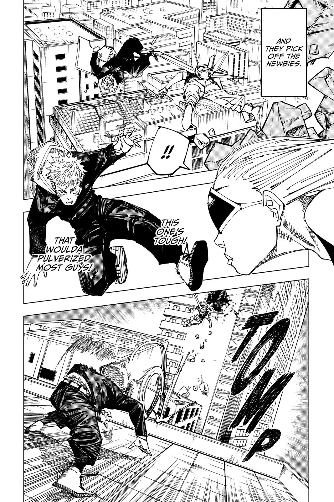 Jujutsu Kaisen Manga Chapter 161 page 9 - Tokyo No. 1 Colony, Part 1 scene