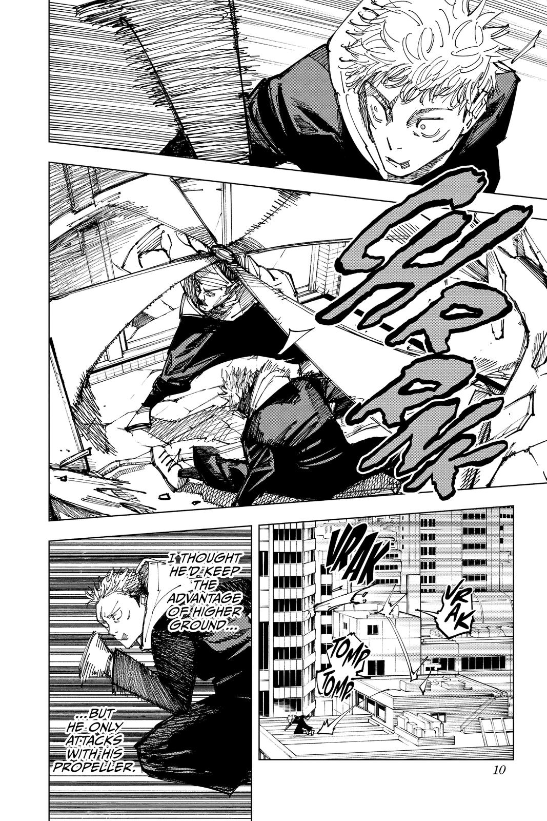 Jujutsu Kaisen Manga Chapter 162 page 10 - Tokyo No. 1 Colony, Part 2 scene