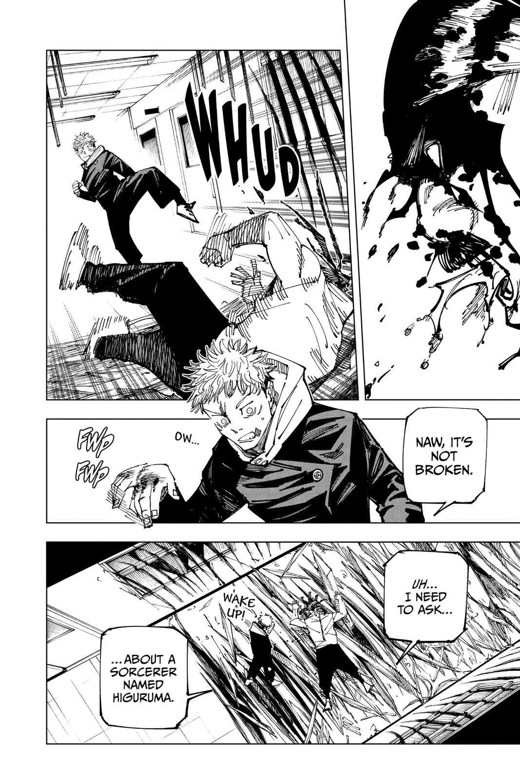 Jujutsu Kaisen Manga Chapter 162 page 18 - Tokyo No. 1 Colony, Part 2 scene