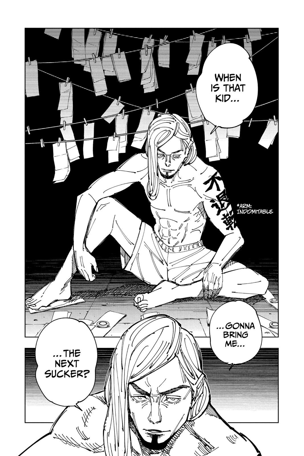 Jujutsu Kaisen Manga Chapter 162 page 25 - Tokyo No. 1 Colony, Part 2 scene