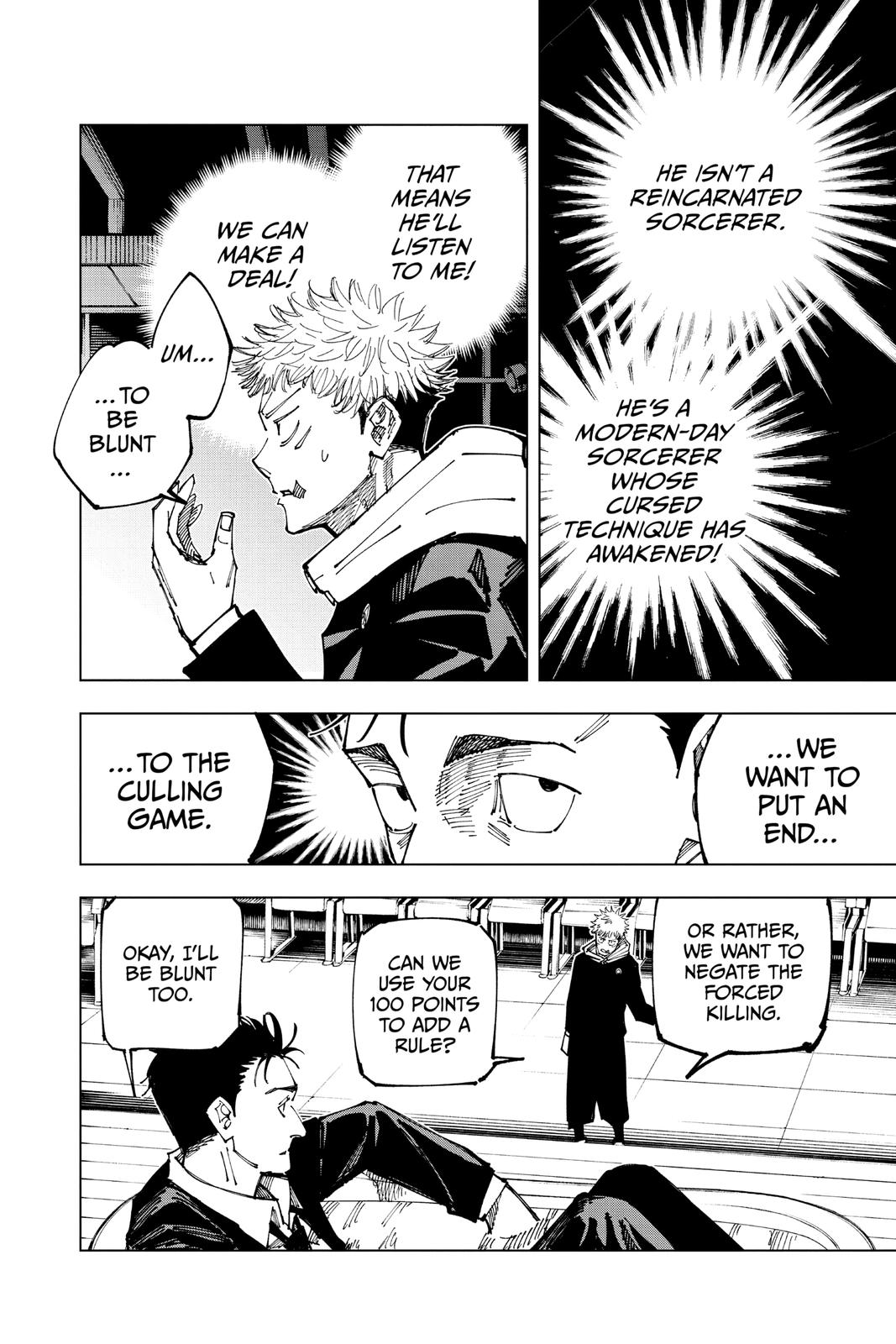 Jujutsu Kaisen Manga Chapter 163 page 15 - Tokyo No. 1 Colony, Part 3 scene