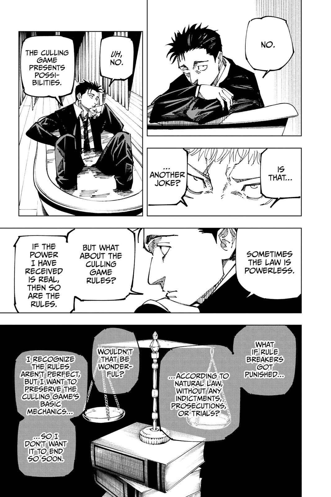Jujutsu Kaisen Manga Chapter 163 page 16 - Tokyo No. 1 Colony, Part 3 scene
