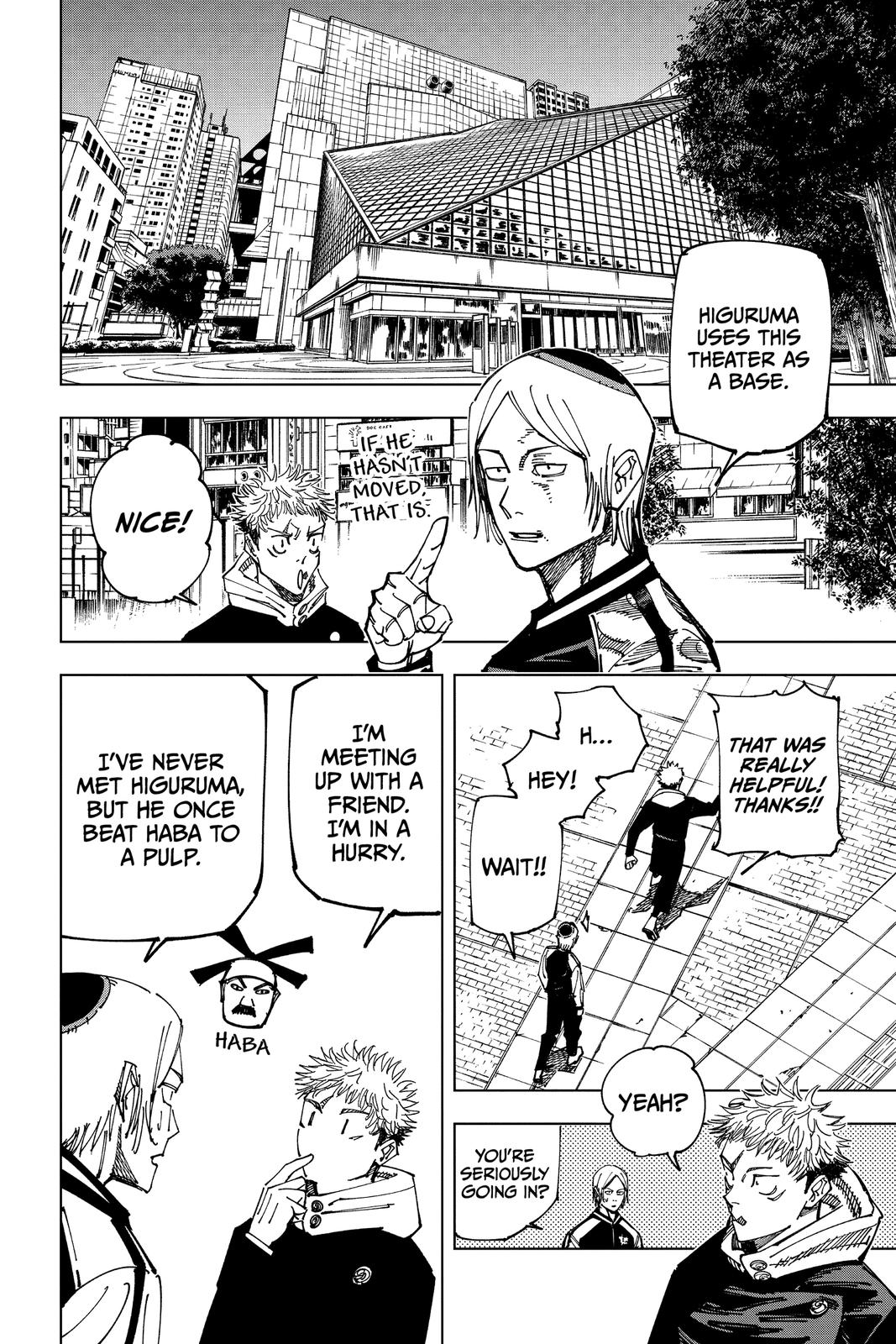Jujutsu Kaisen Manga Chapter 163 page 8 - Tokyo No. 1 Colony, Part 3 scene