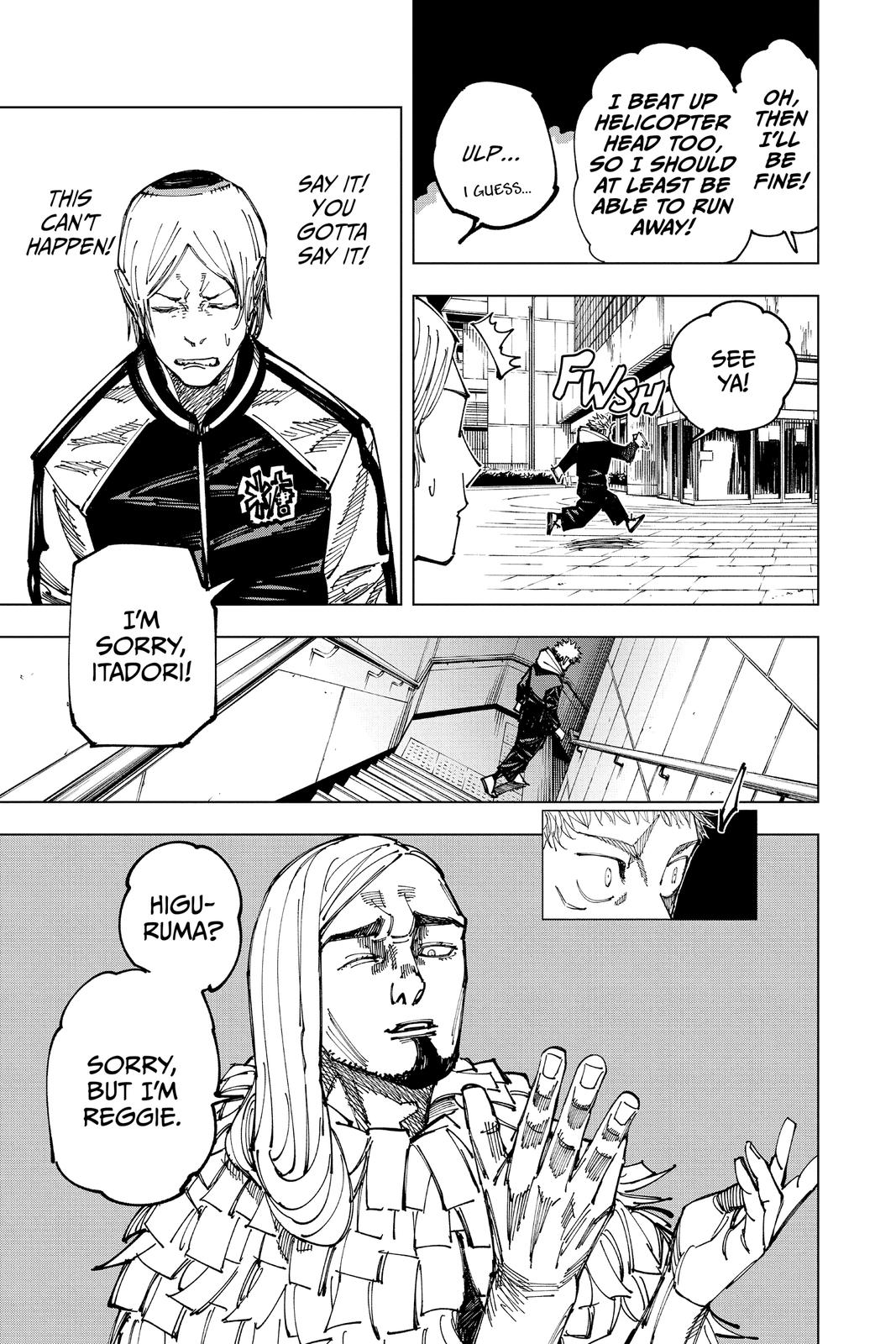 Jujutsu Kaisen Manga Chapter 163 page 9 - Tokyo No. 1 Colony, Part 3 scene