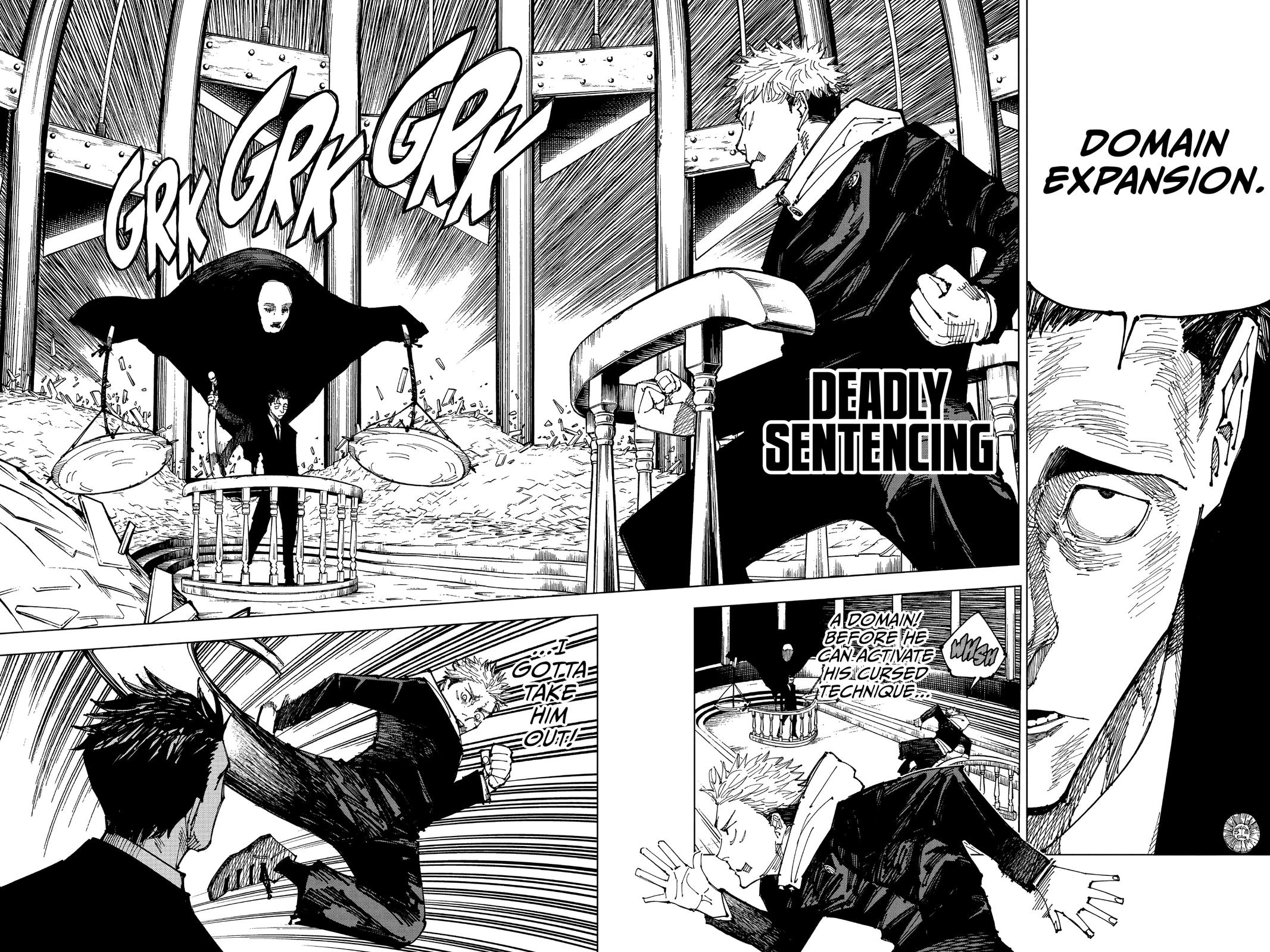 Jujutsu Kaisen Manga Chapter 164 page 2 - Tokyo No. 1 Colony, Part 4 scene