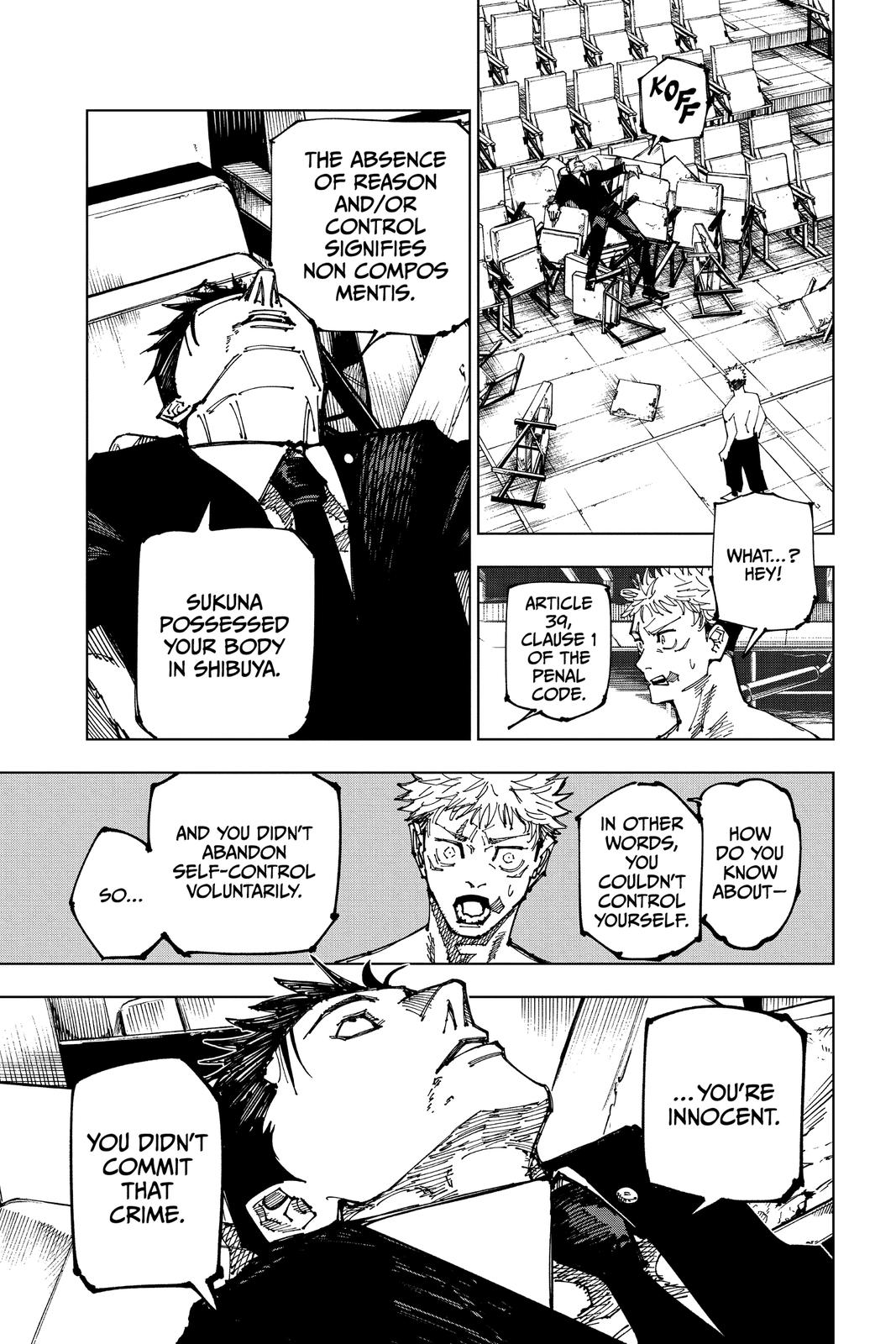 Jujutsu Kaisen Manga Chapter 166 page 15 - Tokyo No. 1 Colony, Part 6 scene