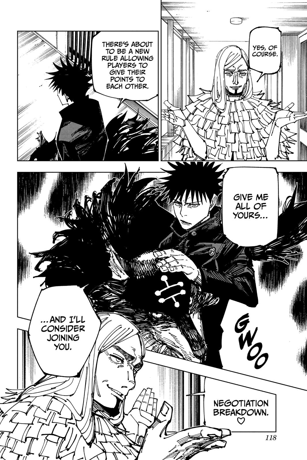 Jujutsu Kaisen Manga Chapter 167 page 12 - Tokyo No. 1 Colony, Part 7 scene