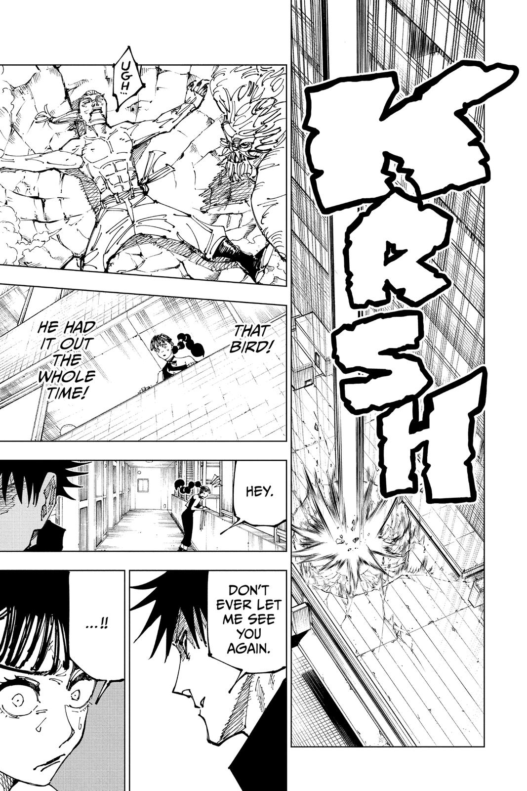 Jujutsu Kaisen Manga Chapter 167 page 17 - Tokyo No. 1 Colony, Part 7 scene