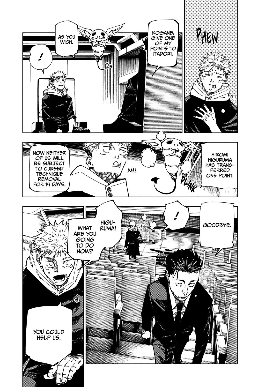 Jujutsu Kaisen Manga Chapter 167 page 2 - Tokyo No. 1 Colony, Part 7 scene