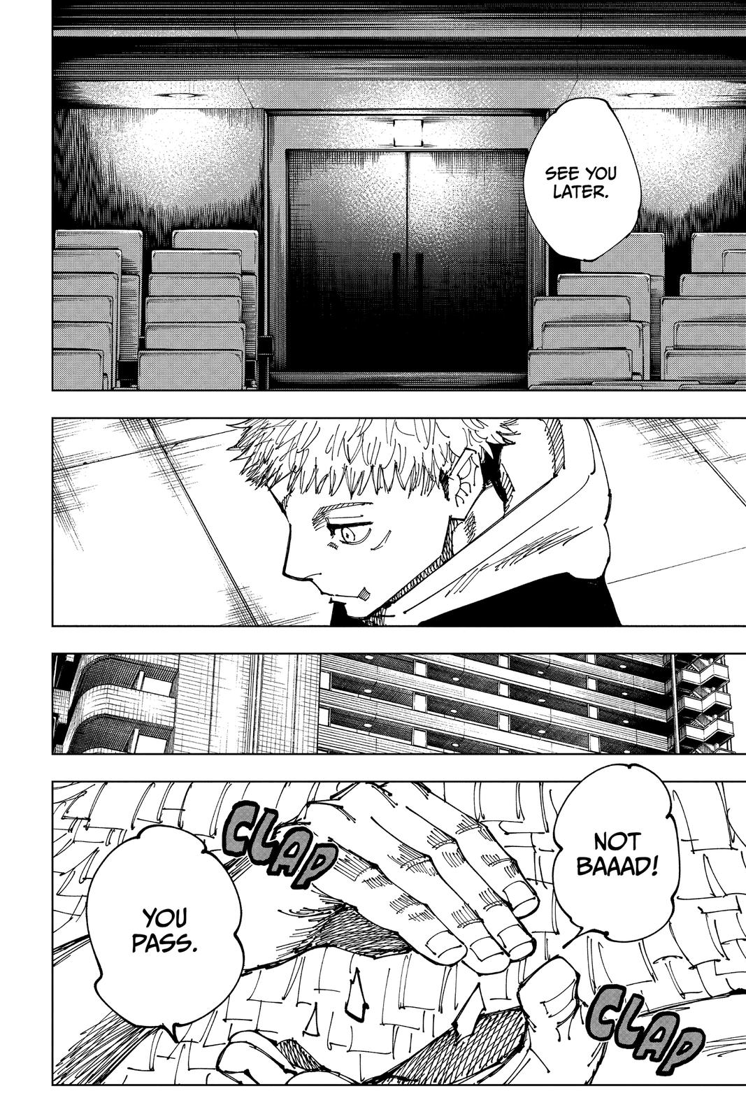 Jujutsu Kaisen Manga Chapter 167 page 4 - Tokyo No. 1 Colony, Part 7 scene
