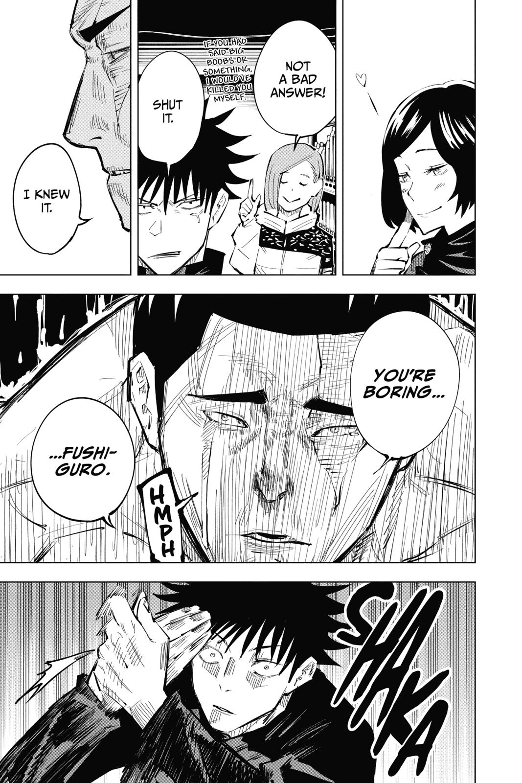 Jujutsu Kaisen Manga Chapter 17 page 11 - Boredom scene