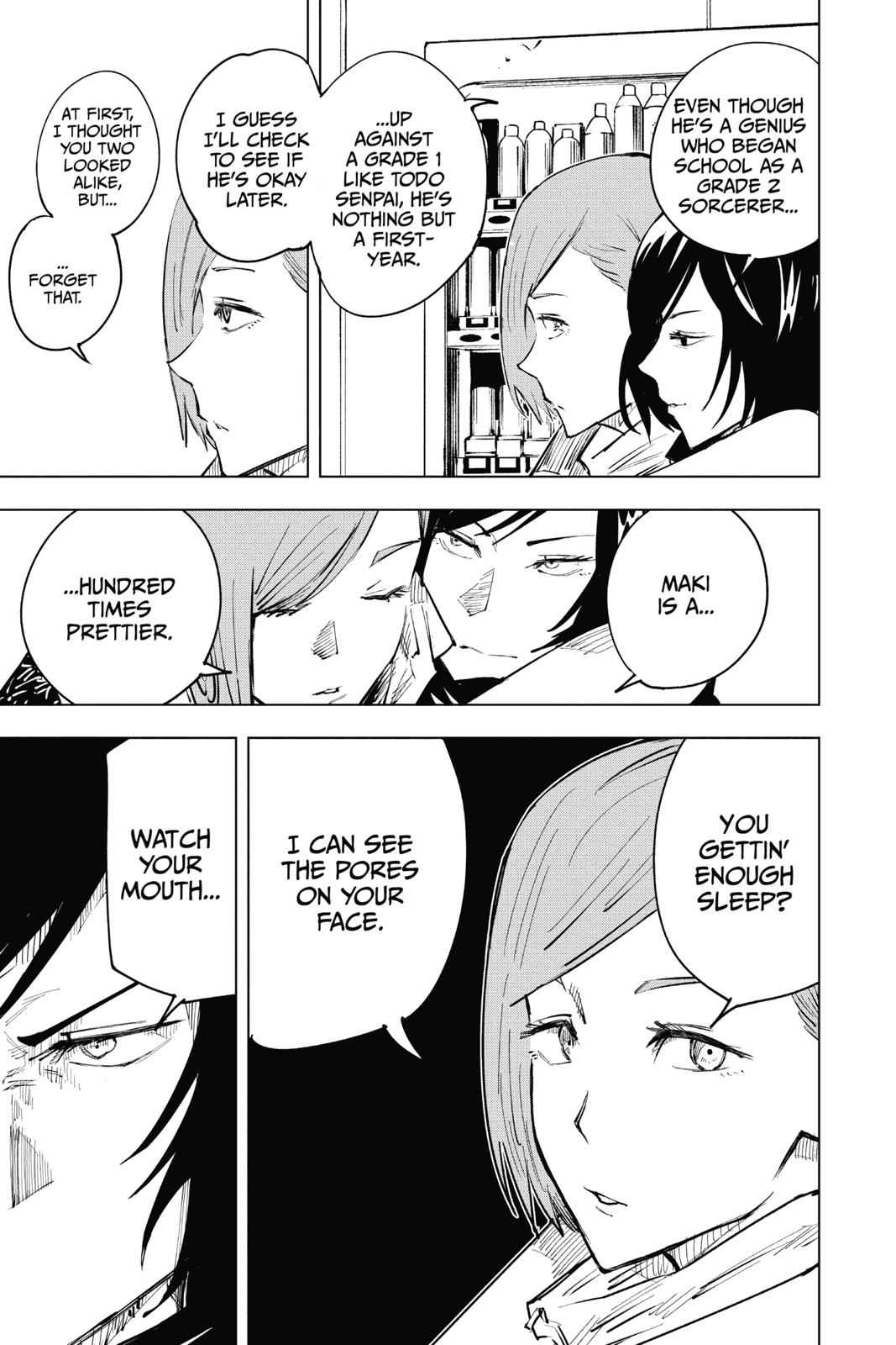 Jujutsu Kaisen Manga Chapter 17 page 13 - Boredom scene