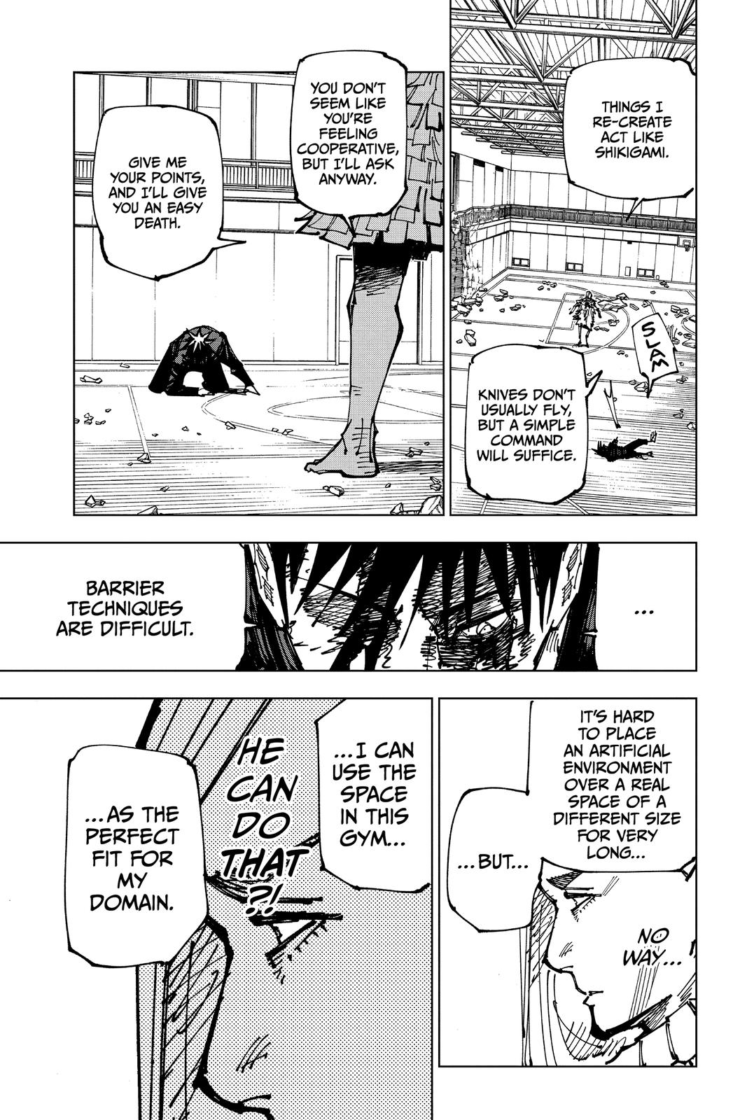Jujutsu Kaisen Manga Chapter 170 page 17 - Tokyo No. 1 Colony, Part 10 scene