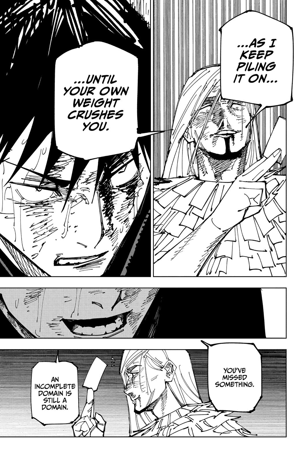 Jujutsu Kaisen Manga Chapter 171 page 17 - Tokyo No. 1 Colony, Part 11 scene