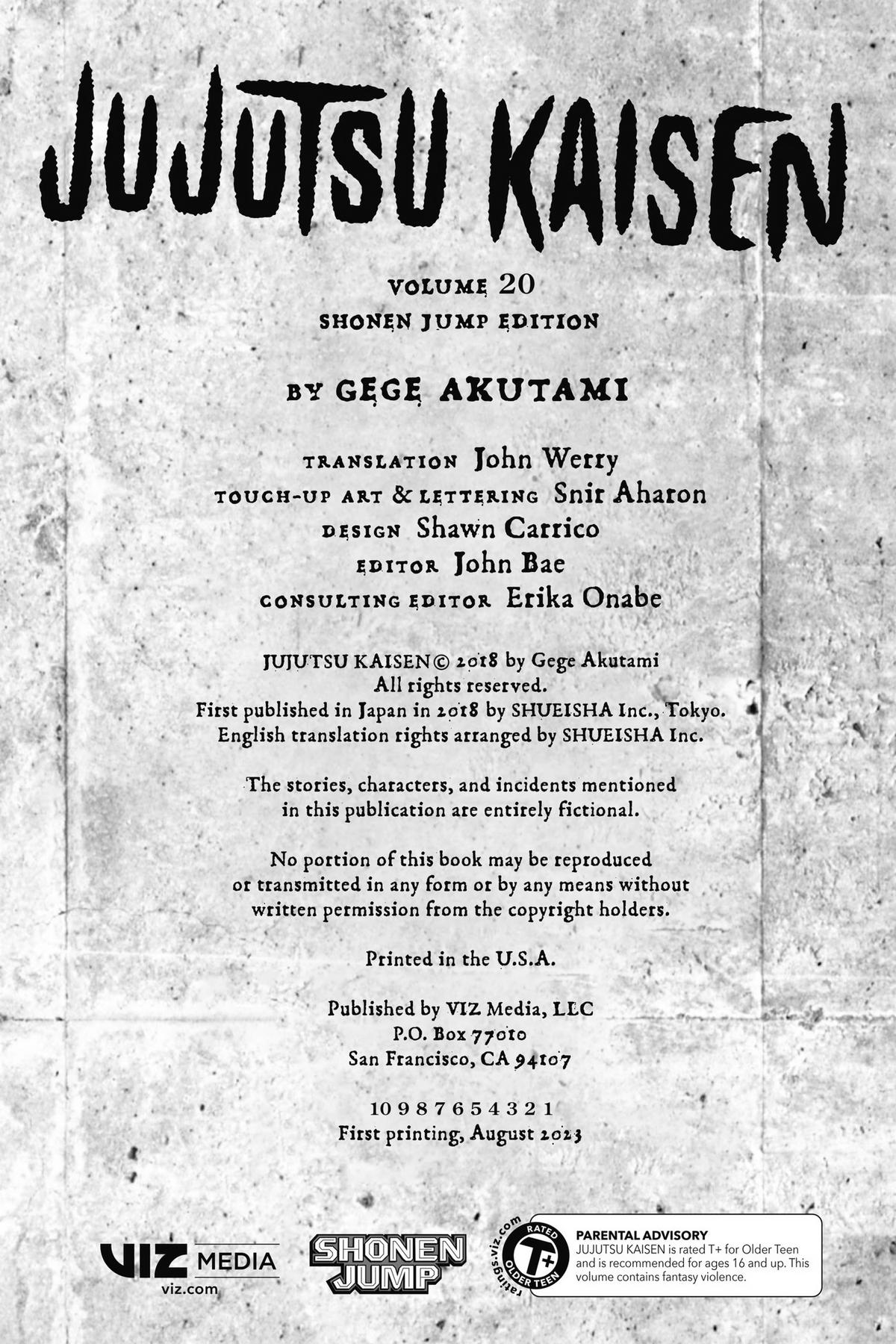 Jujutsu Kaisen Manga Chapter 172 page 3 - Tokyo No. 1 Colony, Part 12 scene