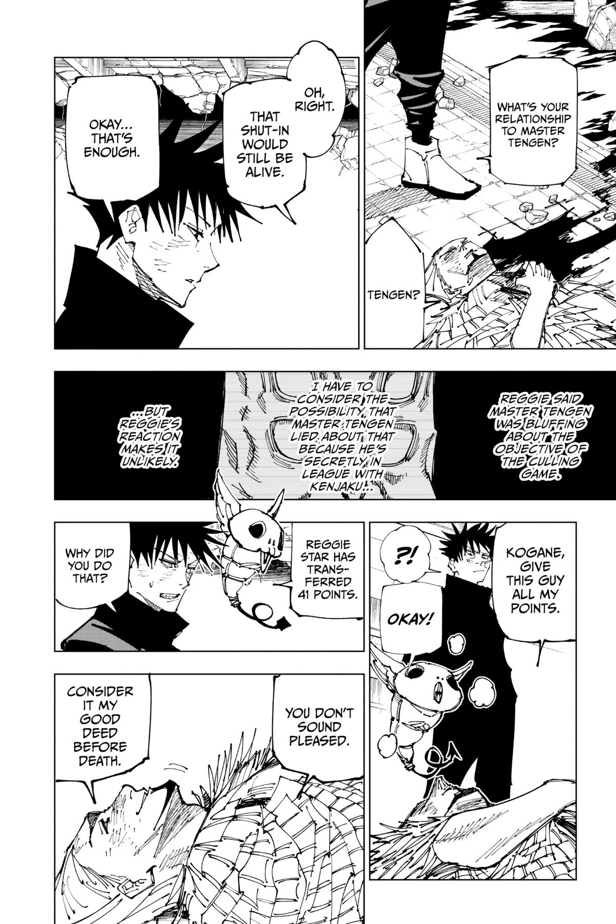 Jujutsu Kaisen Manga Chapter 173 page 2 - Tokyo No. 1 Colony, Part 13 scene