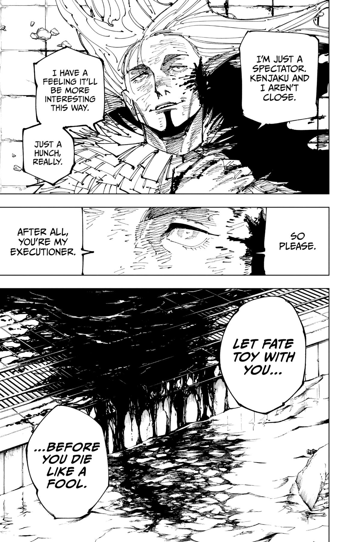 Jujutsu Kaisen Manga Chapter 173 page 3 - Tokyo No. 1 Colony, Part 13 scene