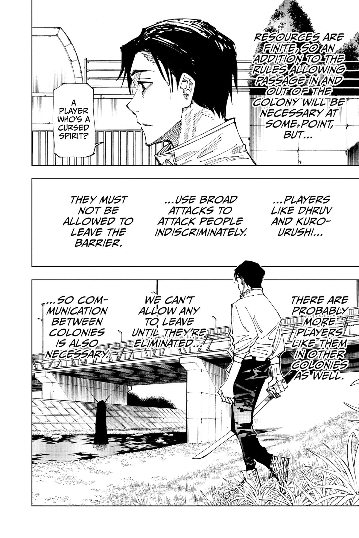 Jujutsu Kaisen Manga Chapter 174 page 15 - Sendai Colony, Part 1 scene