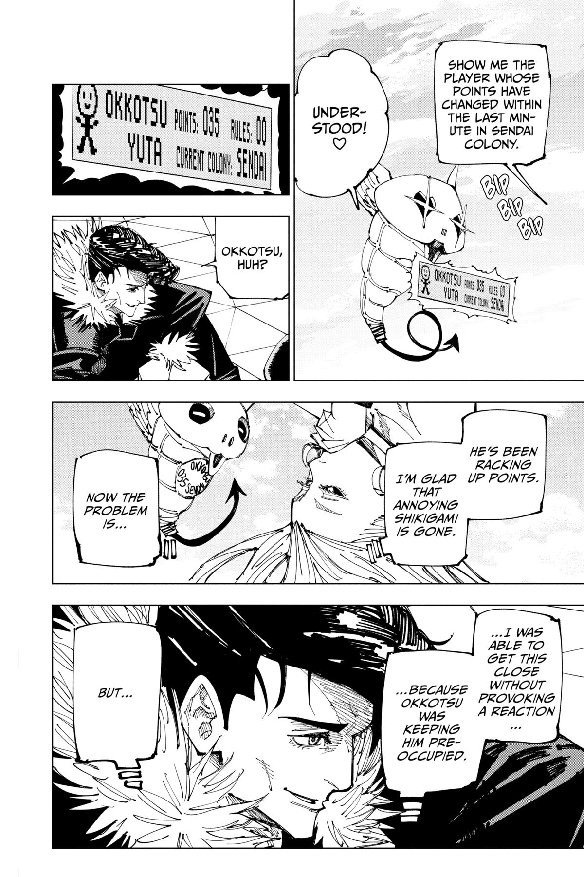 Jujutsu Kaisen Manga Chapter 174 page 2 - Sendai Colony, Part 1 scene