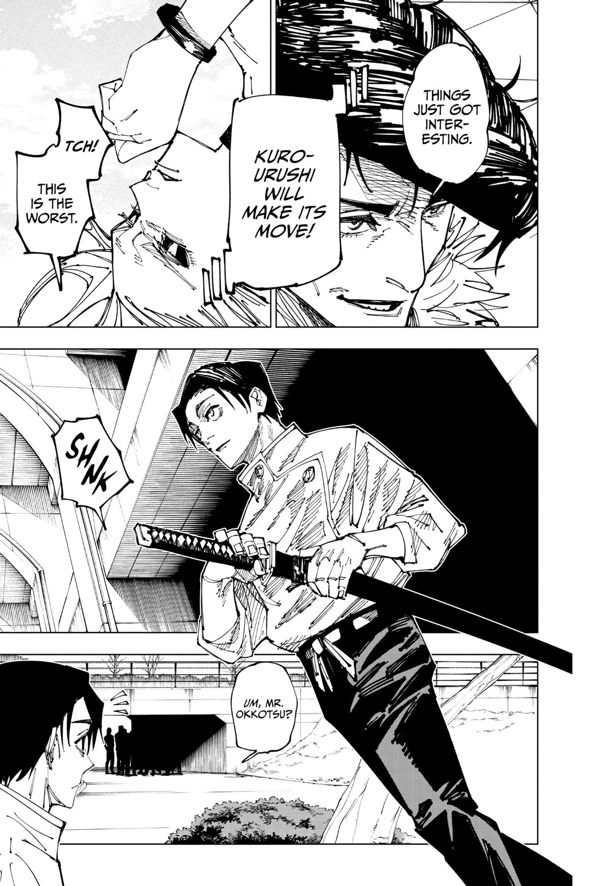 Jujutsu Kaisen Manga Chapter 174 page 3 - Sendai Colony, Part 1 scene