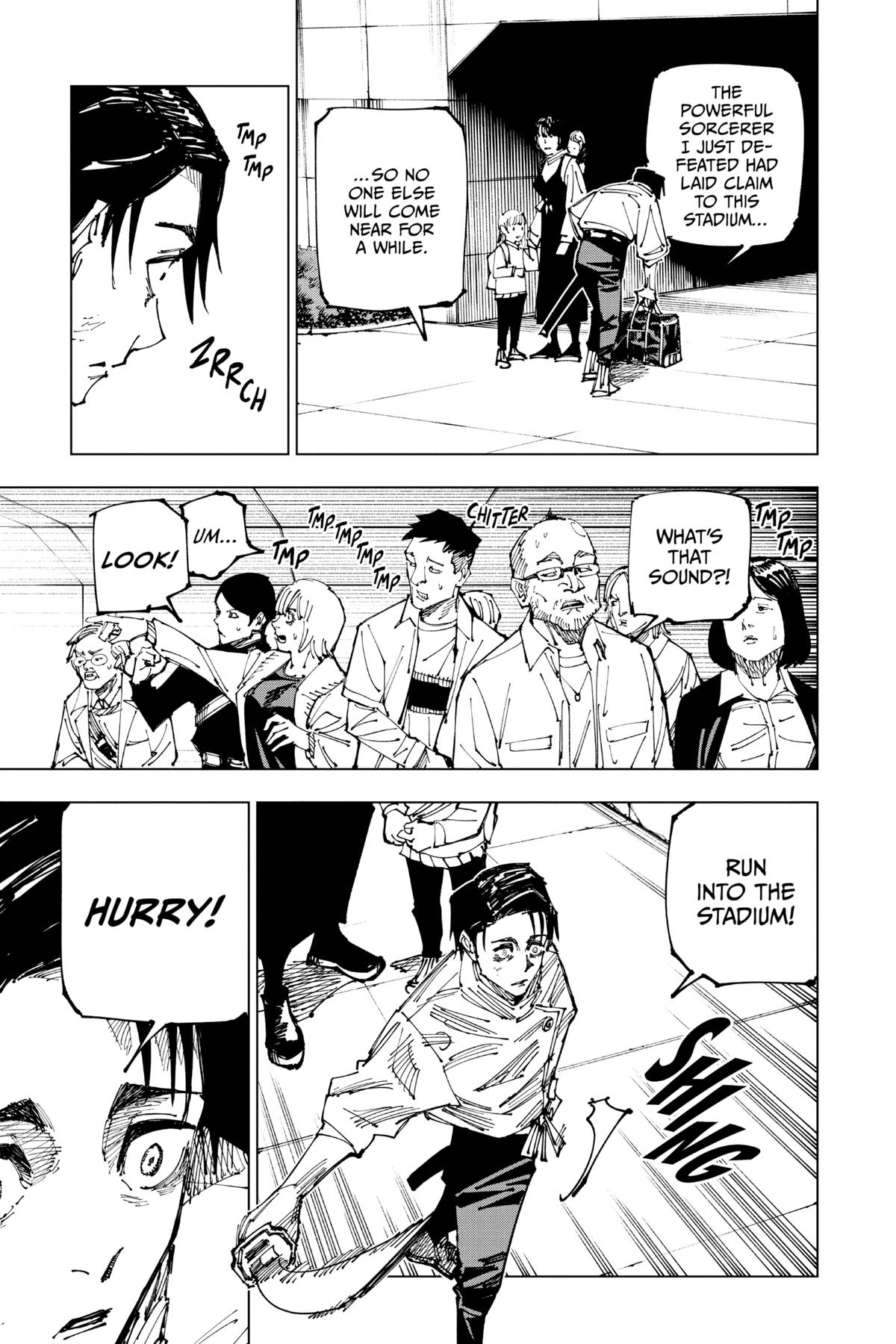 Jujutsu Kaisen Manga Chapter 174 page 5 - Sendai Colony, Part 1 scene